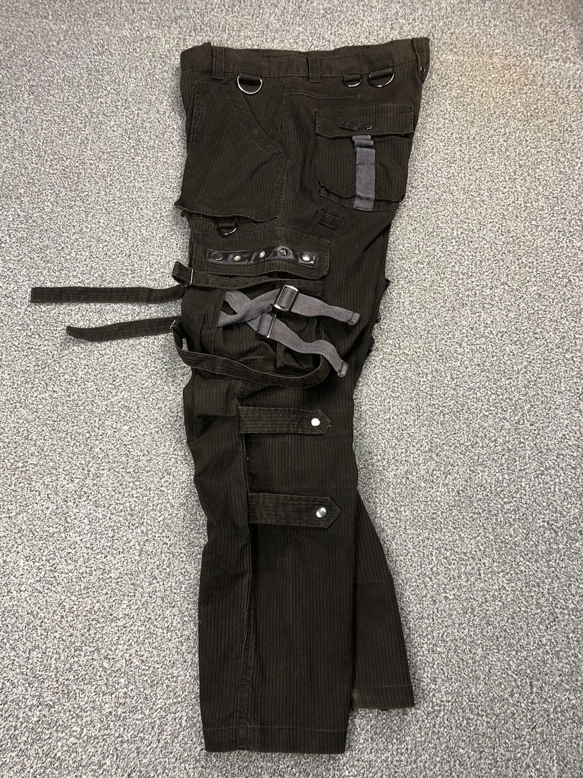 Japanese Brand Vintage Crazy Street Republic Punk Bondage Cargopants Size US 36 / EU 52 - 11 Thumbnail