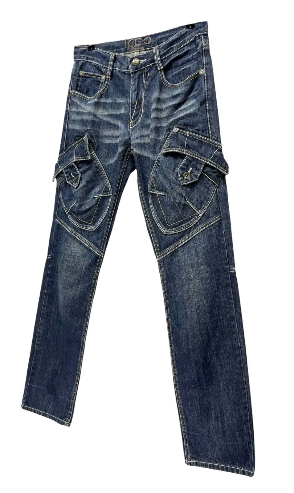 Japanese Brand RARE🔥IKKA Slant Front Pocket Bush Cargo Undercover Style Size US 29 - 4 Thumbnail