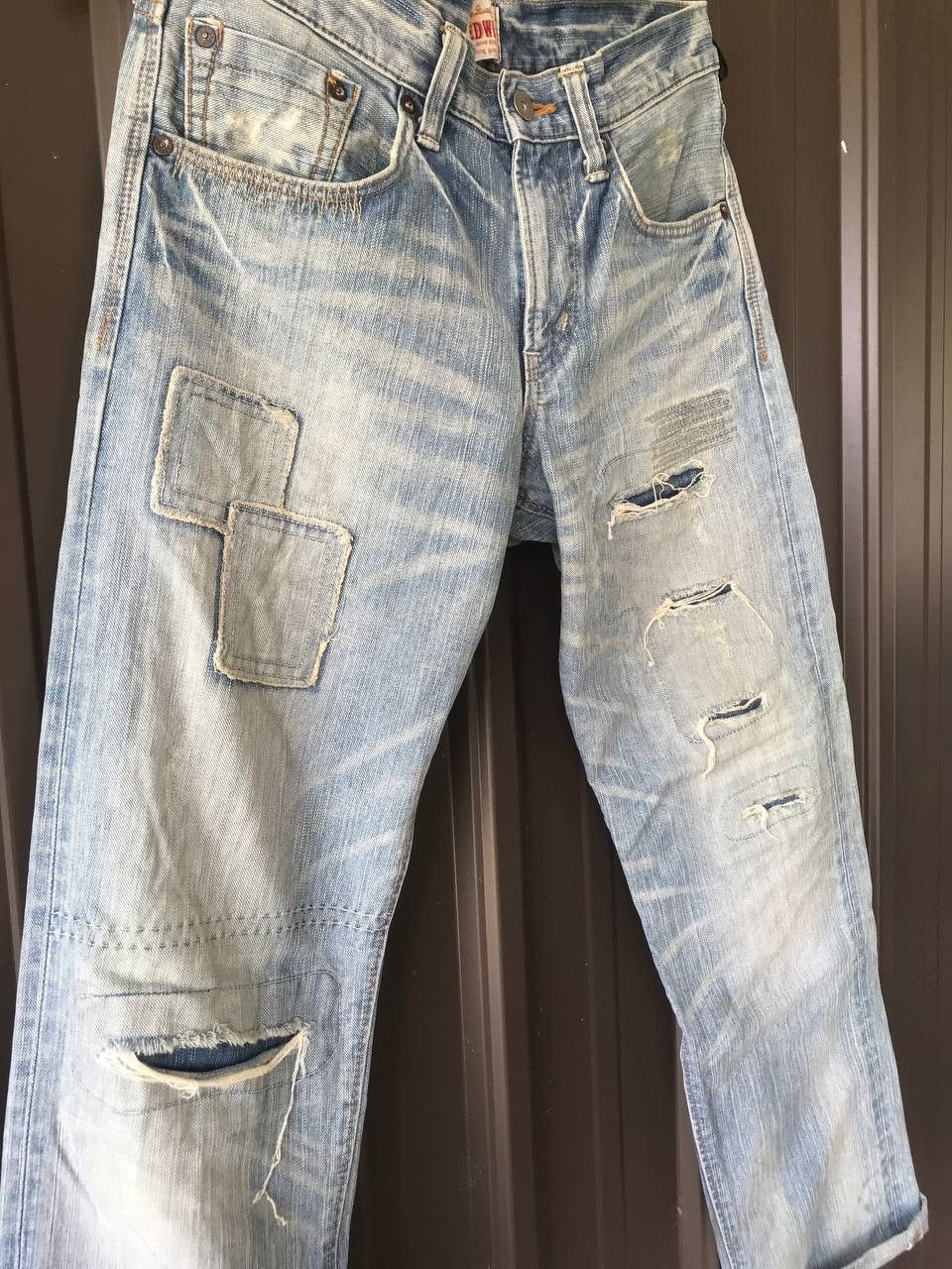 Japanese Brand Edwin Lot 403XV Wash Patchwork Denim Kapital Inspired Size US 30 / EU 46 - 1 Thumbnail