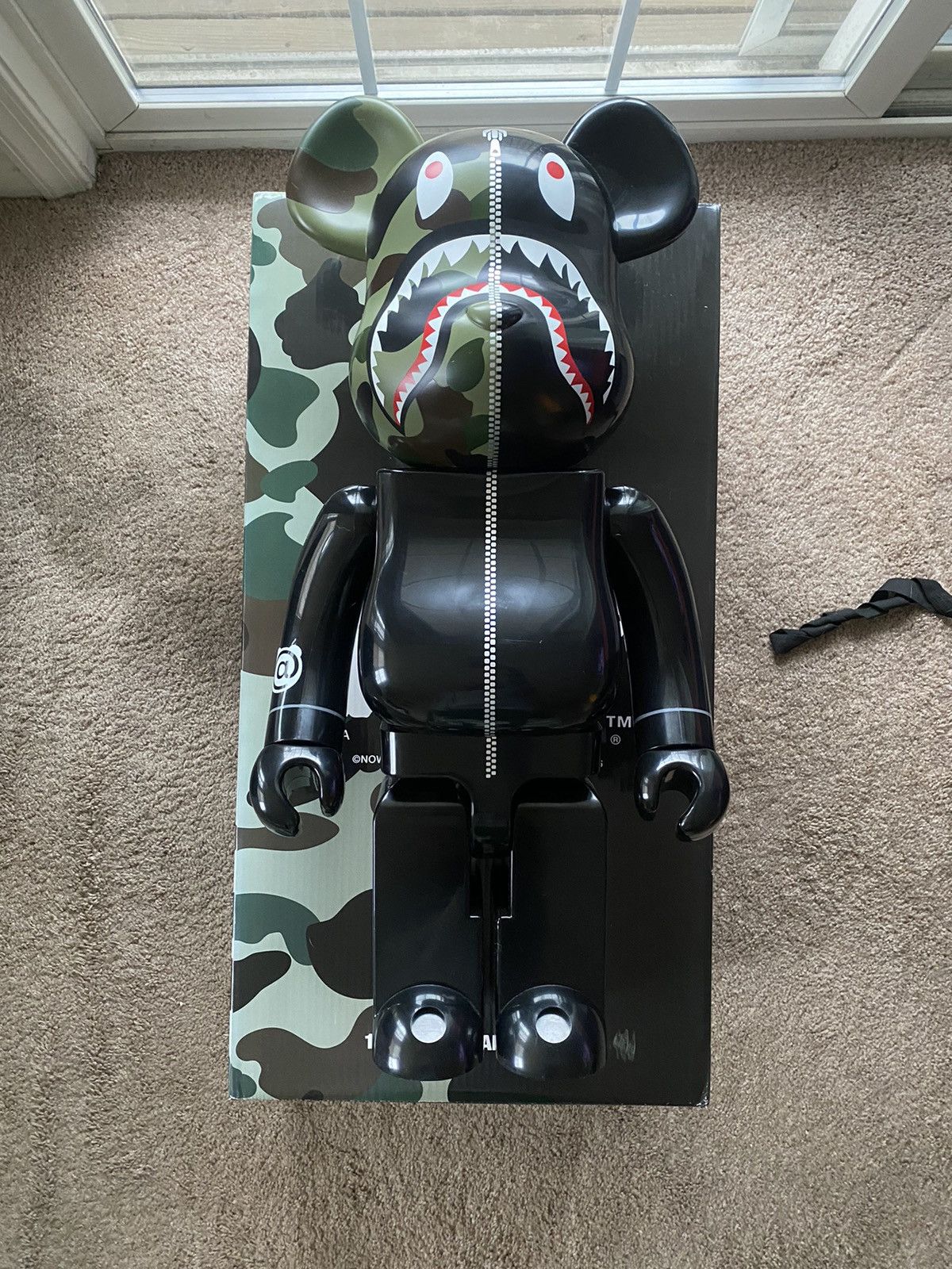 image of Bape x Medicom Bearbrick 1St Camo Black Authentic, Men's