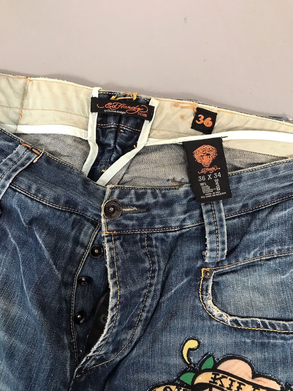 Ed Hardy × Vintage Vintage Edhardy tattoo denim Size US 36 / EU 52 - 4 Thumbnail