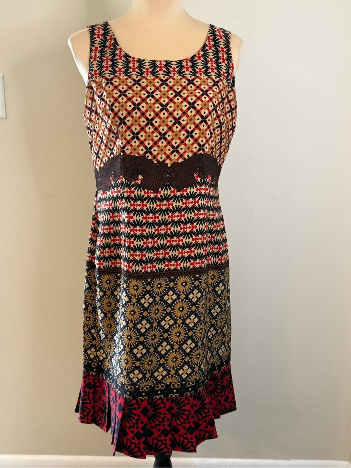 Other Danny & Nicole boho sleeveless midi dress neutral hues SZ 8P Size M / US 6-8 / IT 42-44 - 1 Thumbnail
