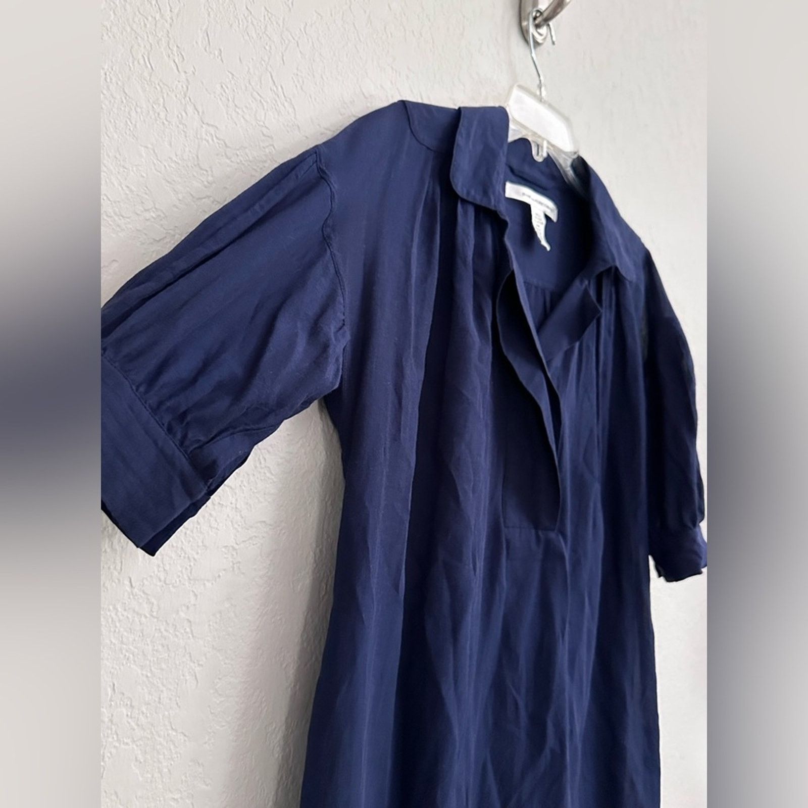 Diane von Furstenberg Diane Von Furstenberg Midi Silk/Cotton Dress Women 0 Navy Size XS / US 0-2 / IT 36-38 - 5 Thumbnail