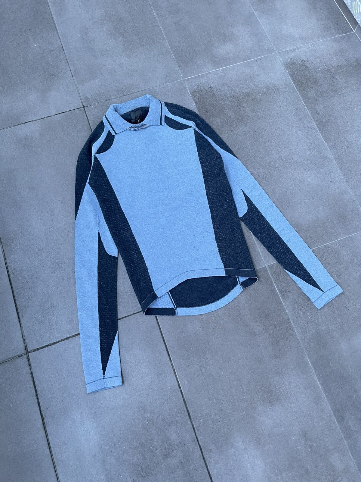 Saul Nash !DS! SS23 Saul Nash Blue Drop Stitch Polo Longsleeve Size US S / EU 44-46 / 1 - 9 Thumbnail