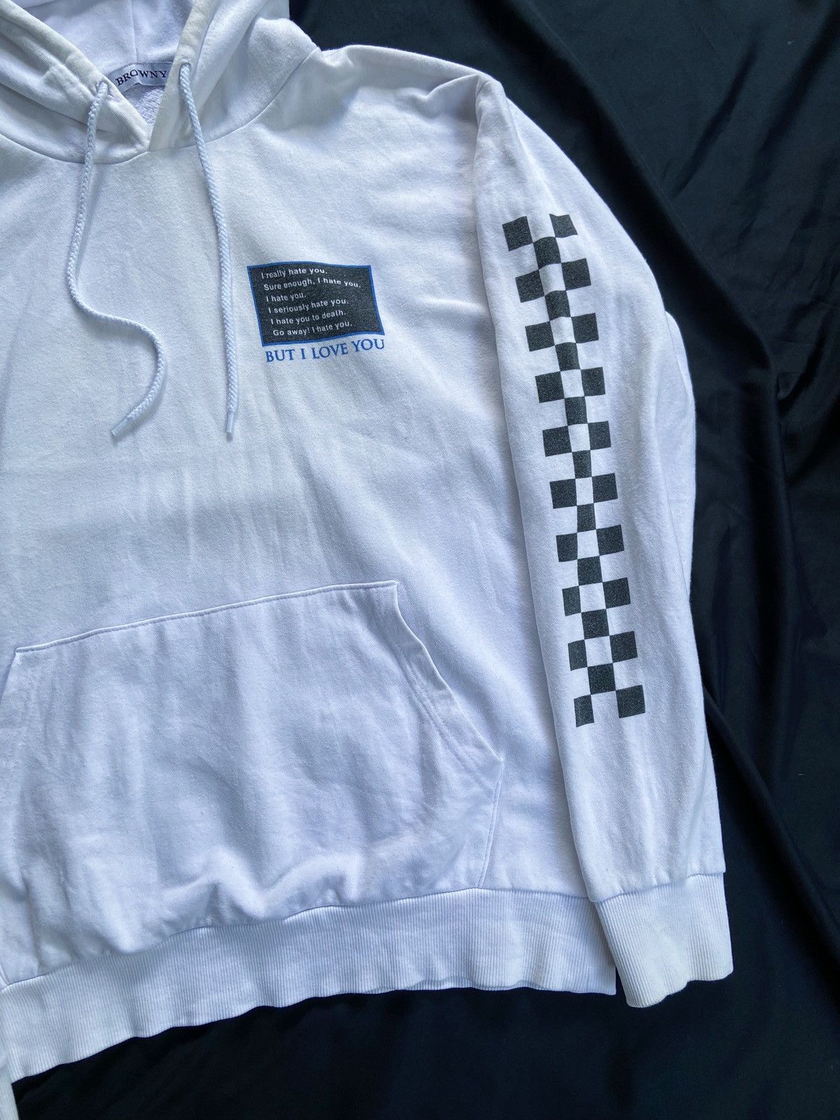 If Six Was Nine × Japanese Brand × Le Grande Bleu (L.G.B.) I HATE YOU BUT I LOVE YOU BROWNY HOODIE Size US M / EU 48-50 / 2 - 4 Thumbnail