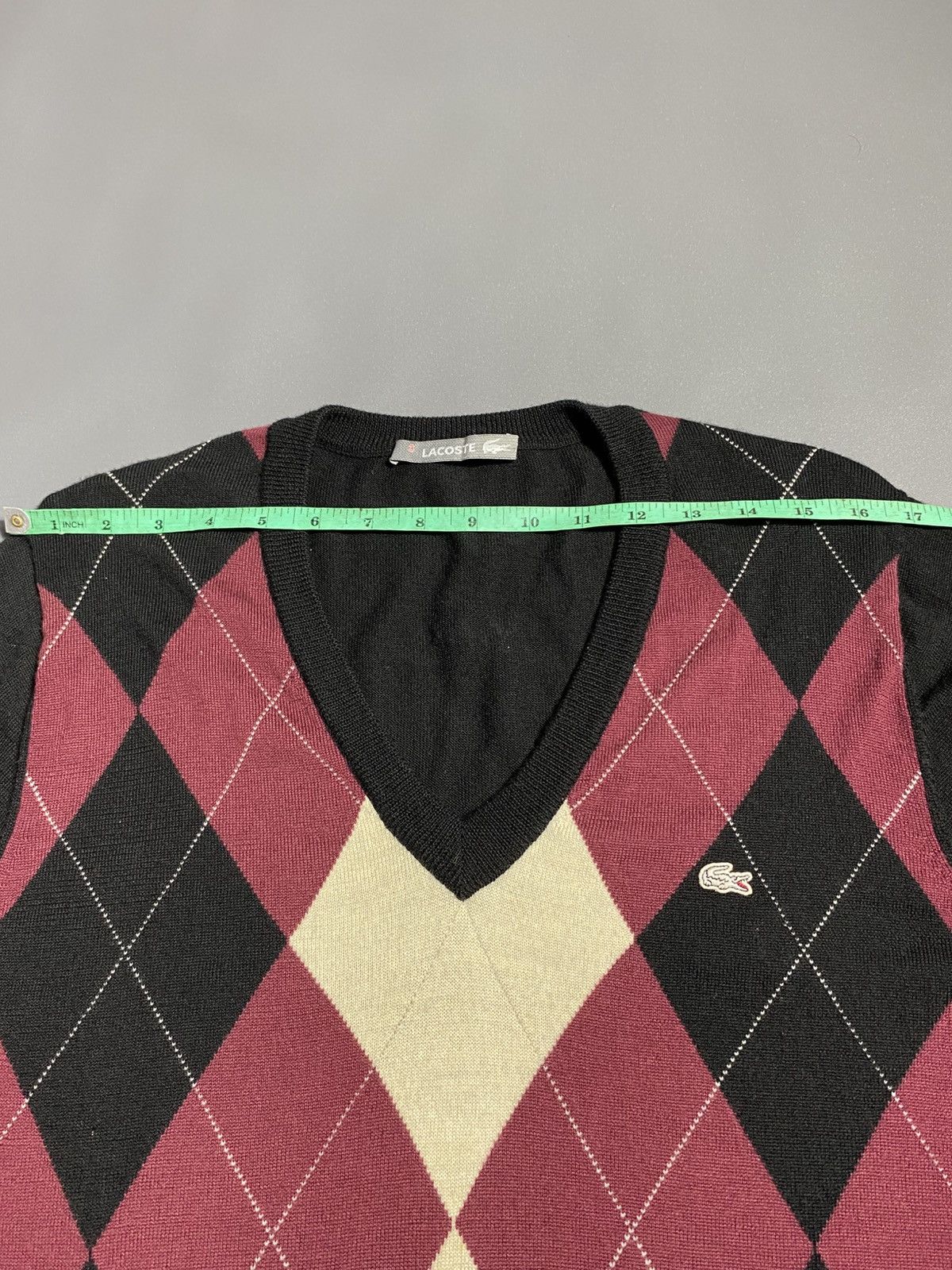 Lacoste Vintage Lacoste Wool V Neck Knit Sweater Size 3 M Size US M / EU 48-50 / 2 - 12 Thumbnail