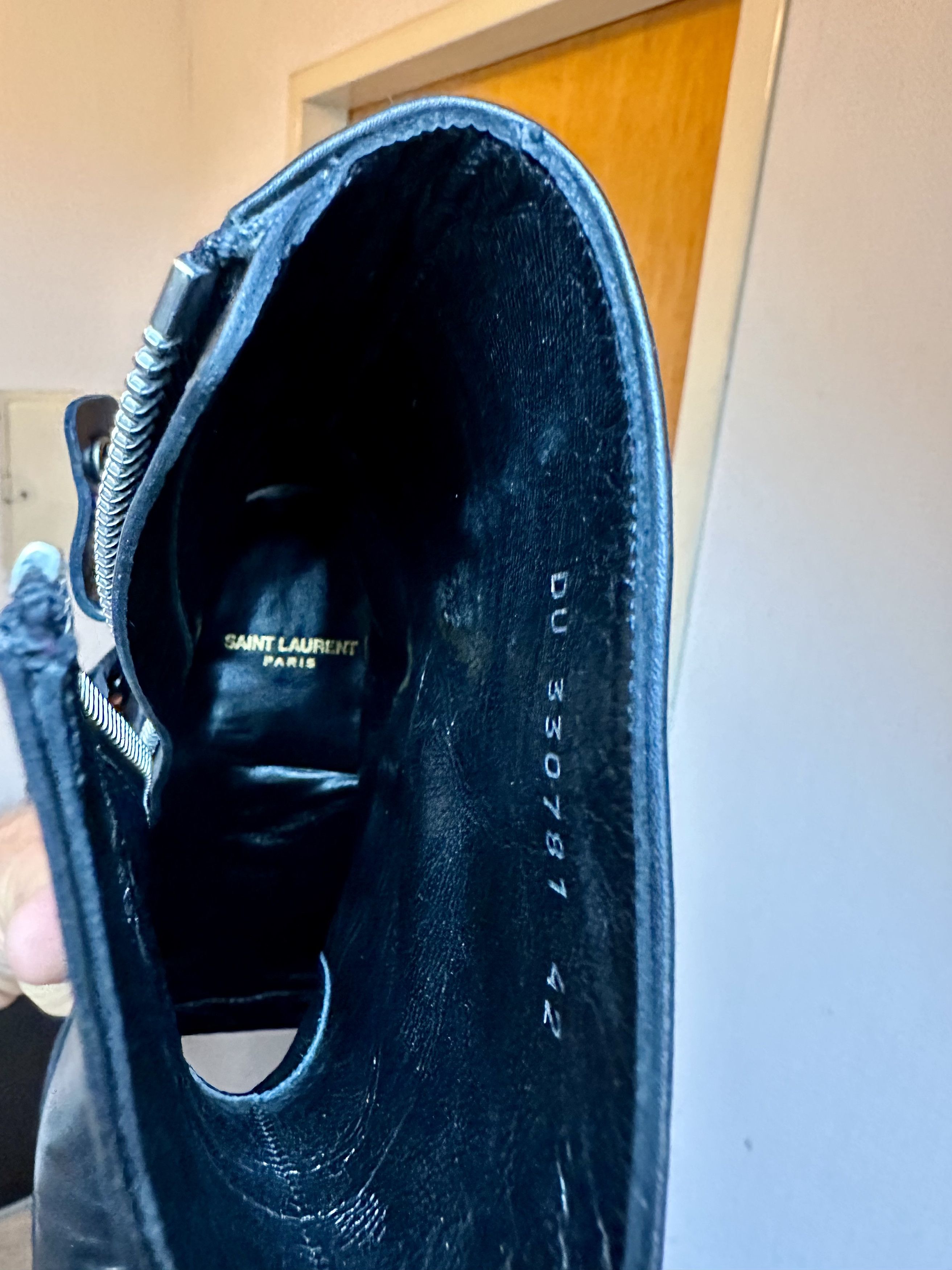 Hedi Slimane × Saint Laurent Paris FW13 HARNESS WYATT ZIPPED BOOT Size US 9 / EU 42 - 6 Thumbnail