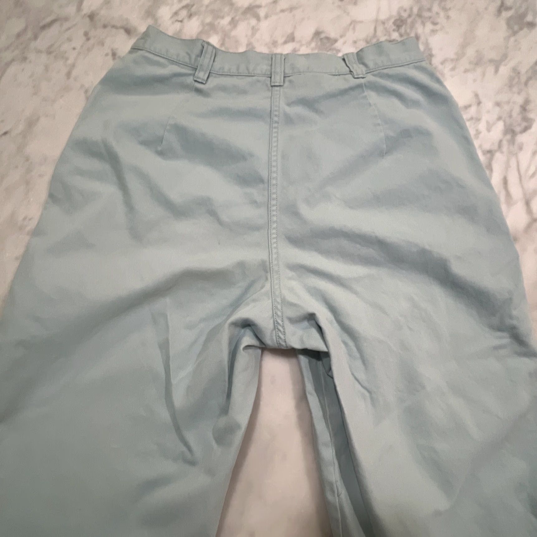 Pendleton Pendleton Women's Pants Size 6 Cotton Light Blue Ankle High Rise Zipper Button Office Dress Size 28" / US 6 / IT 42 - 6 Thumbnail
