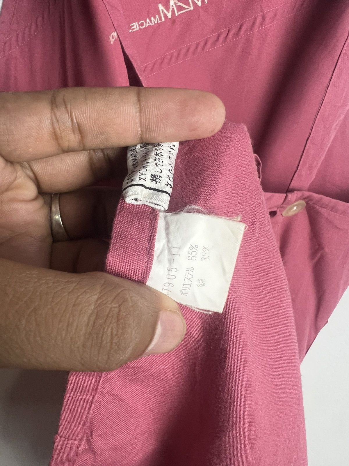 Japanese Brand MZM MACIEJZYCH Japan Pink Bib Apron Size ONE SIZE - 9 Thumbnail