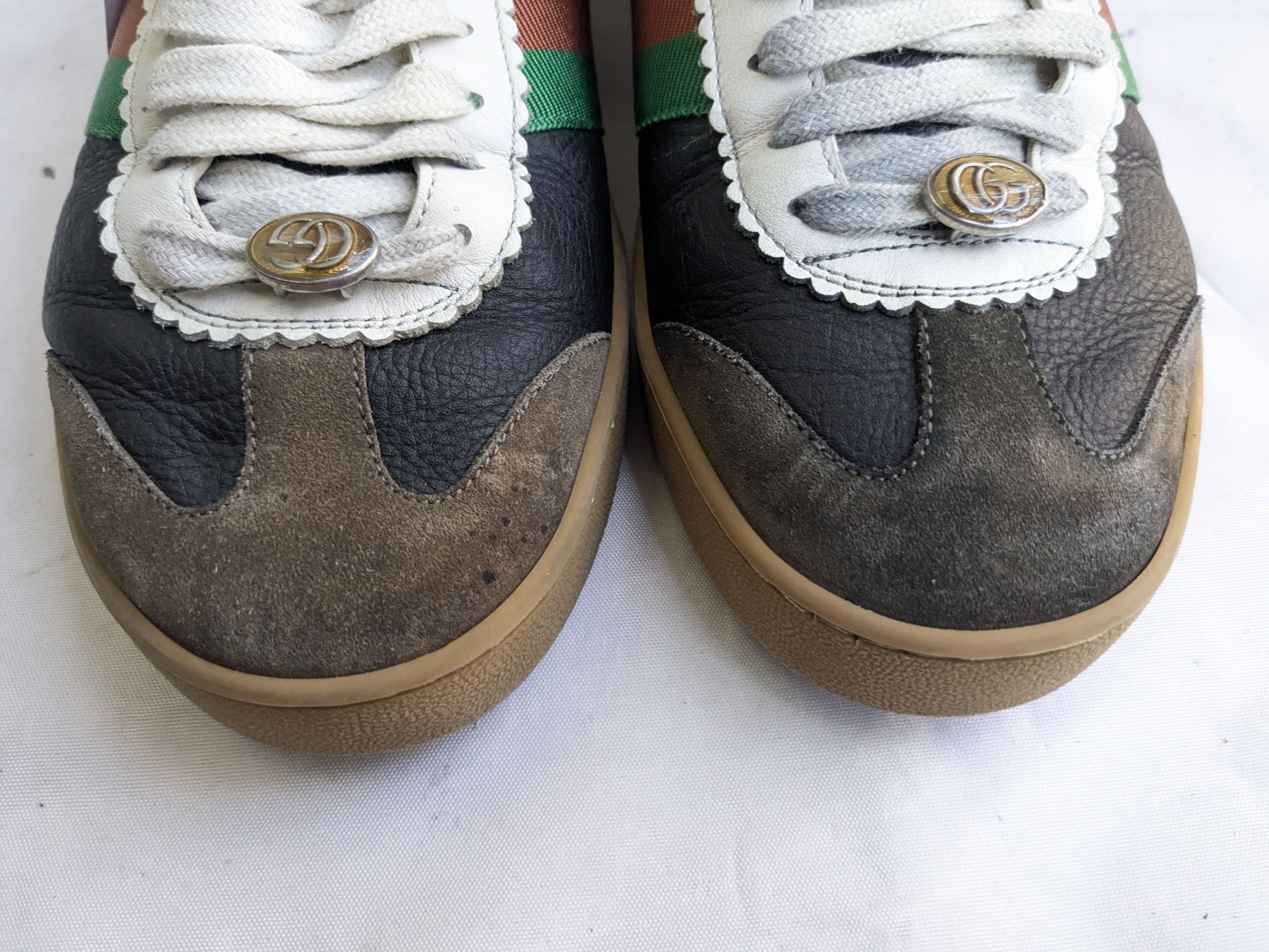 Gucci Gucci G74 Sneakers Black Leather 9 Web Gum Size US 9 / EU 42 - 5 Thumbnail