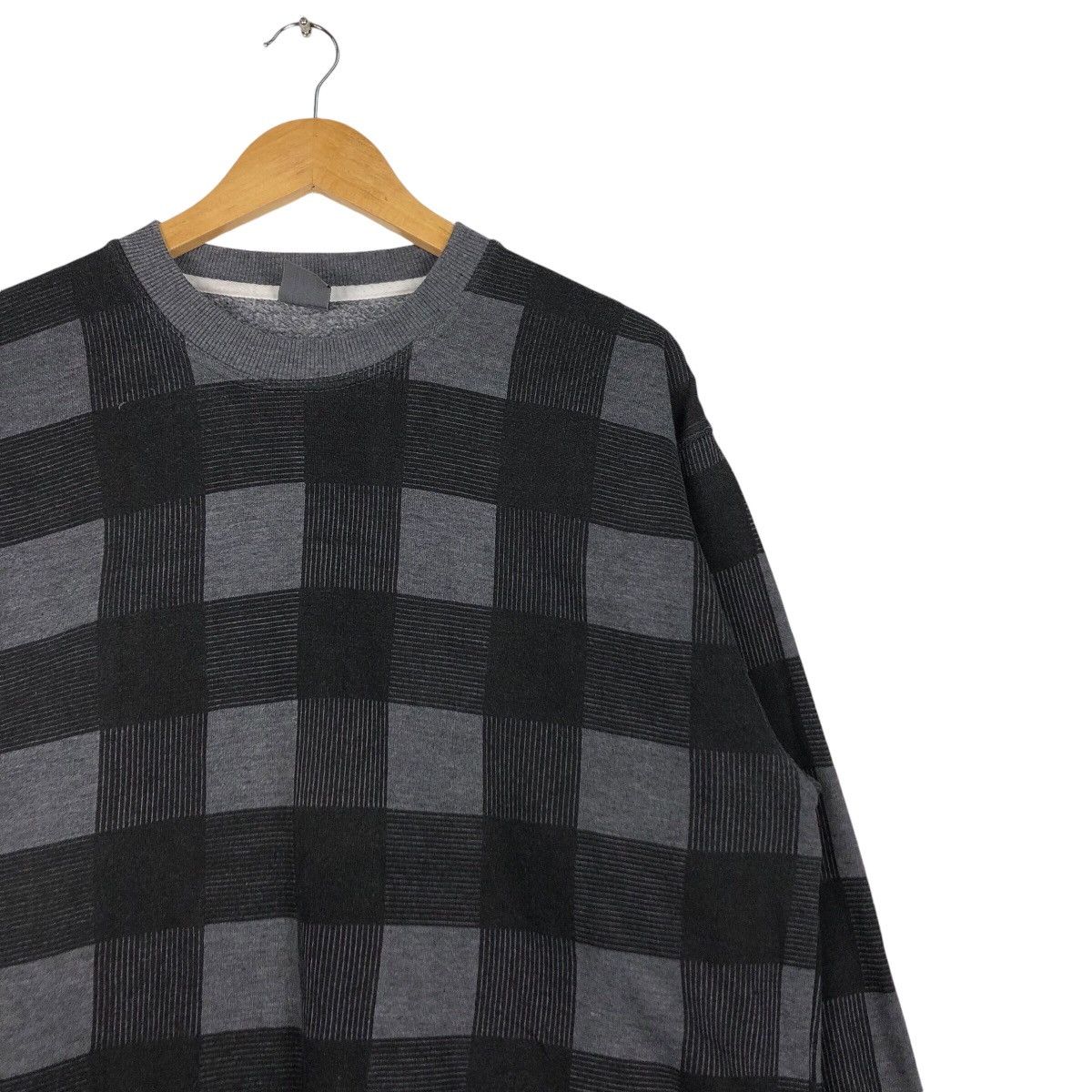 Japanese Brand × Vintage Vintage Checked Box Sweatshirt Rare Streetwear Medium Size US M / EU 48-50 / 2 - 5 Thumbnail