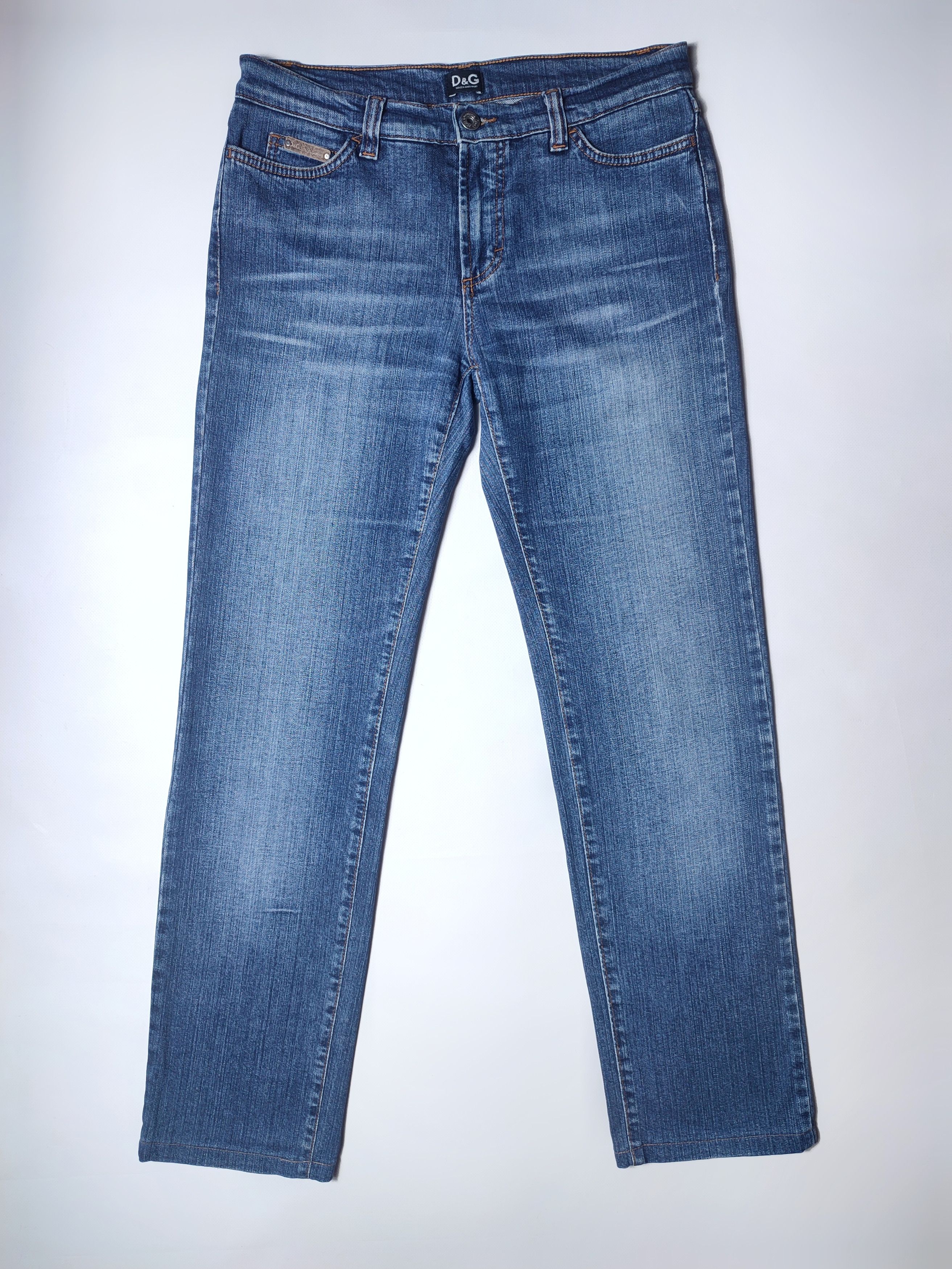 Dolce & Gabbana Vintage Dolce Gabbana Logo Stitched Denim Pants Size 29" - 2 Thumbnail