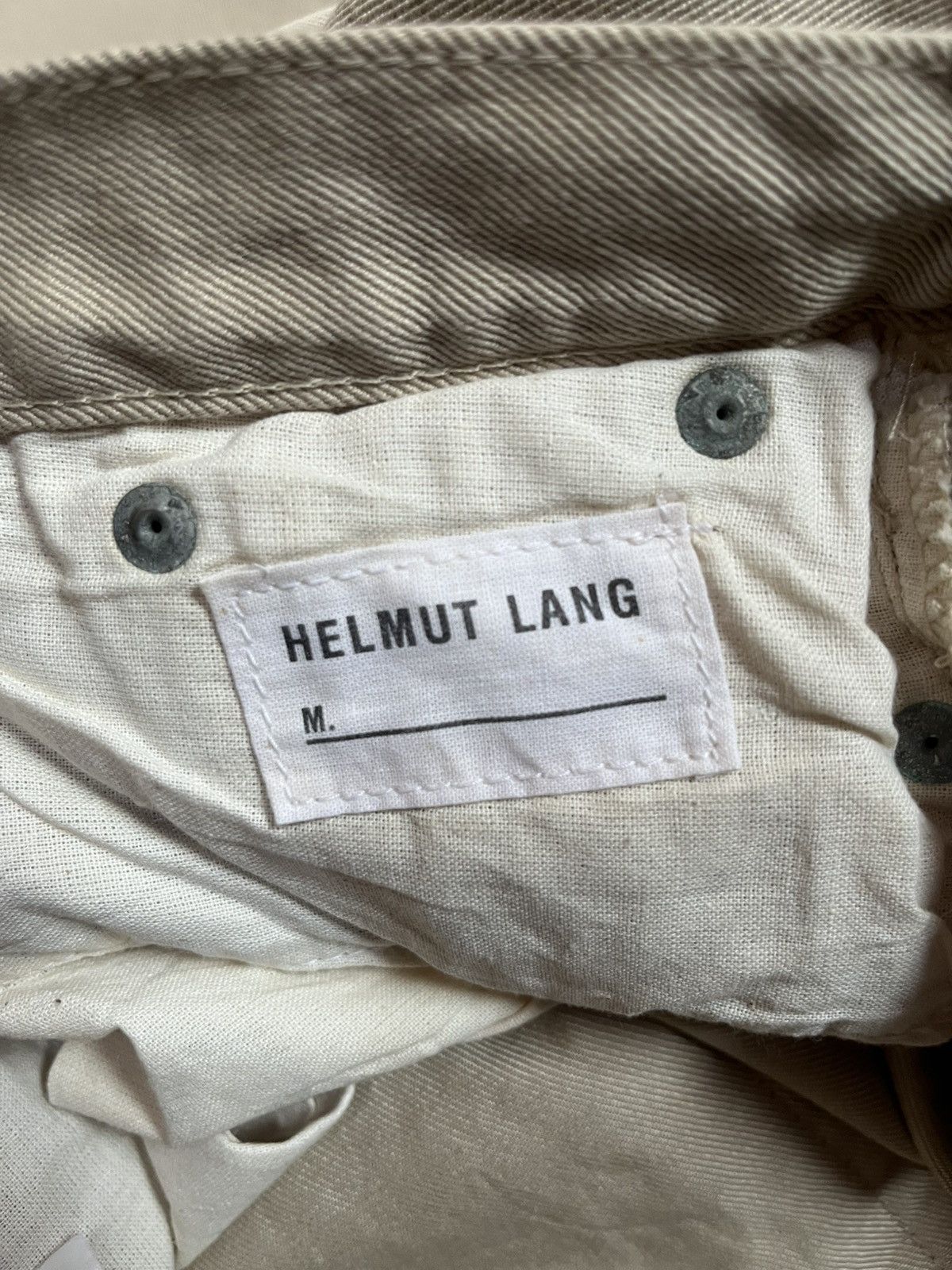 Helmut Lang Vintage helmut lang light cream denim jeans Size US 29 - 5 Thumbnail