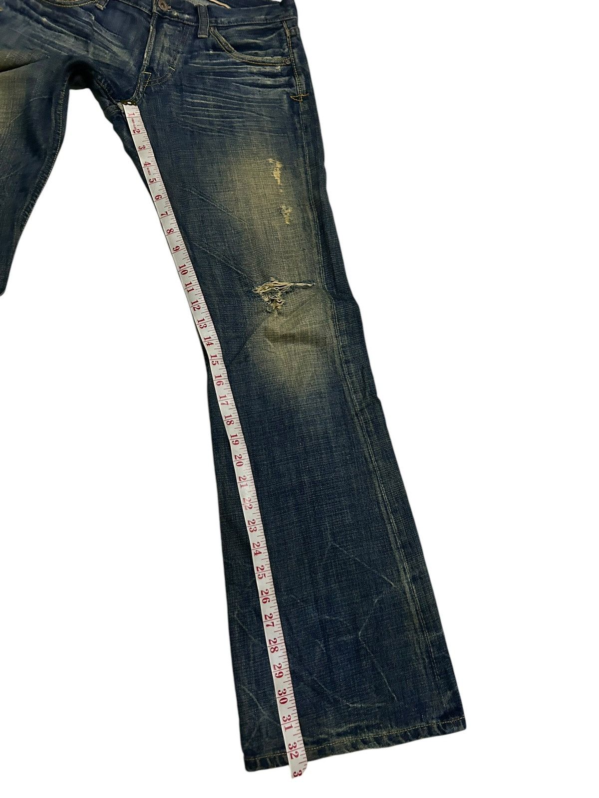 Japanese Brand × Kapital × Vintage Rusty Flare Selvedge Japanese Punk Distressed Denim Jeans Size US 32 / EU 48 - 18 Thumbnail