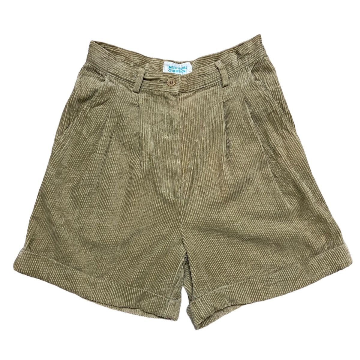 image of United Colors Of Benetton Corduroy Shorts in Brown, Women's (Size 26)