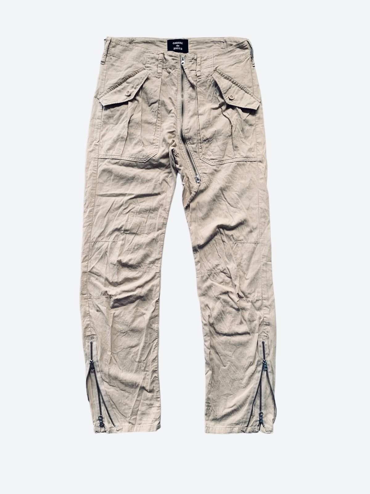 Le Grande Bleu (L.G.B.) Zucca Issey Miyake Asymmetrical Zipper Pants Size US 31 - 1 Thumbnail