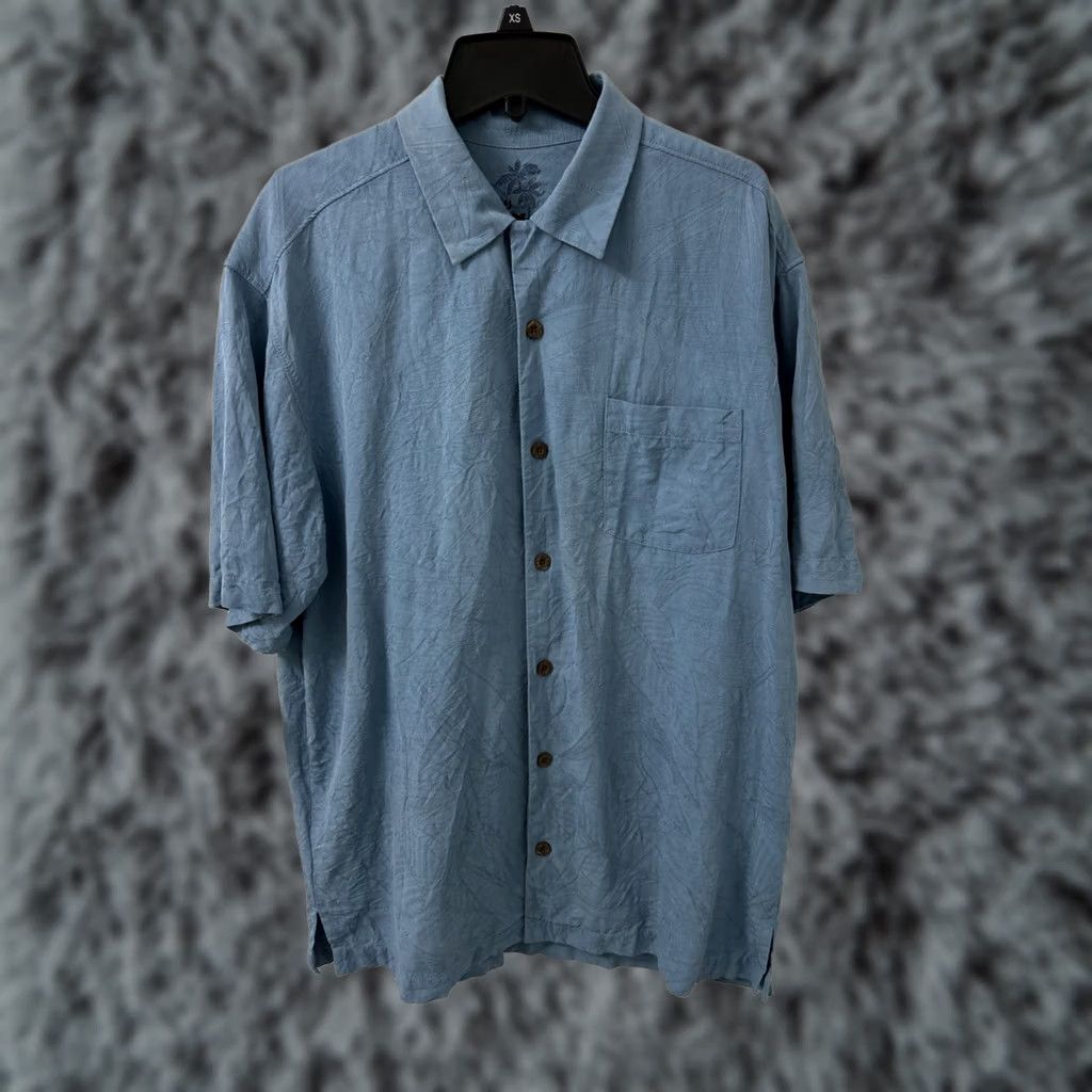 Tommy Bahama Tommy Bahama Shirt Mens S Blue 100% Silk Short Sleeve Button-Down Pocket Tropical Regular Fit Size US S / EU 44-46 / 1 - 1 Thumbnail