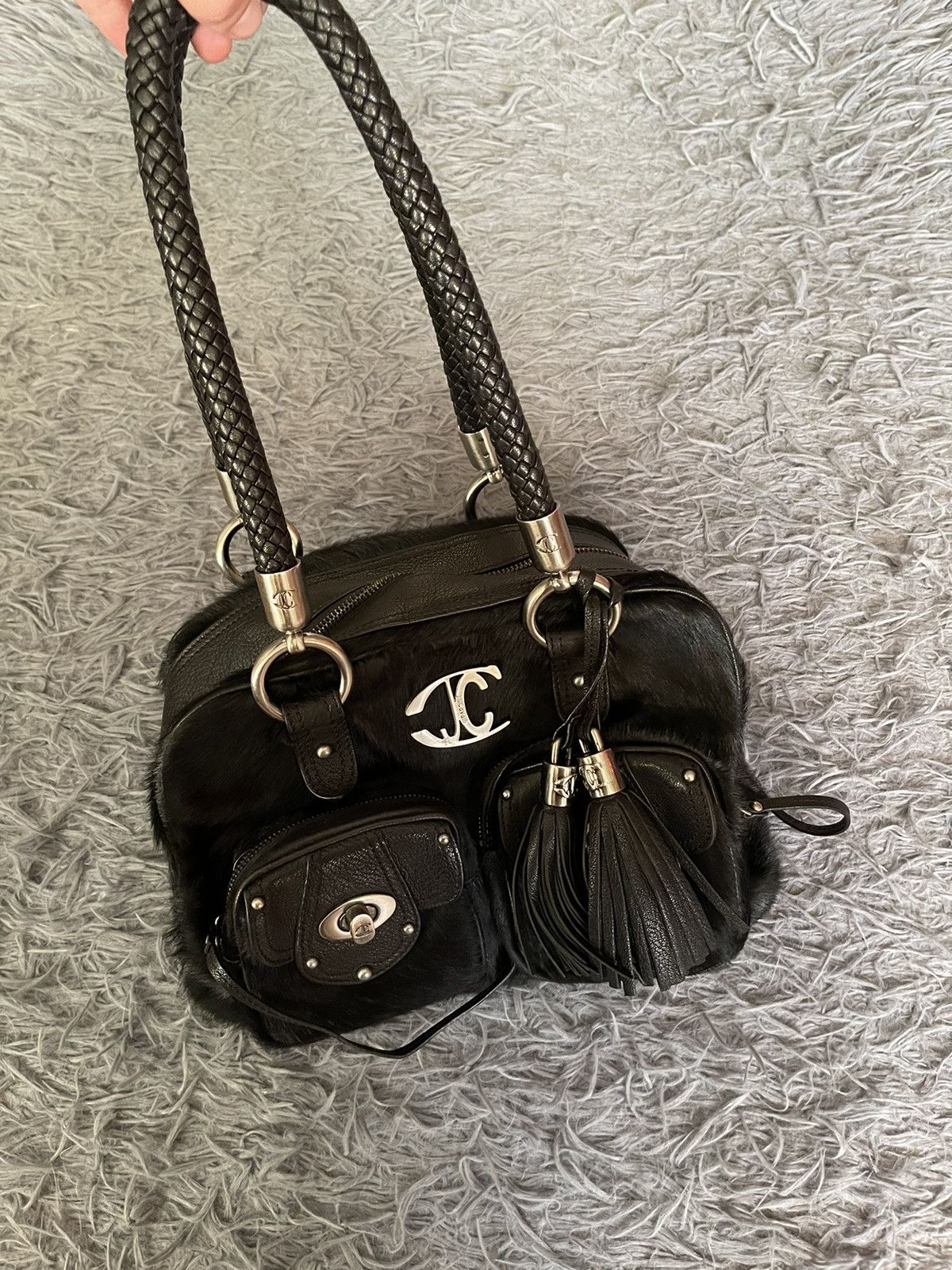 バッグ 00s archive leather fur hand bag 00s archive leather fur hand bag