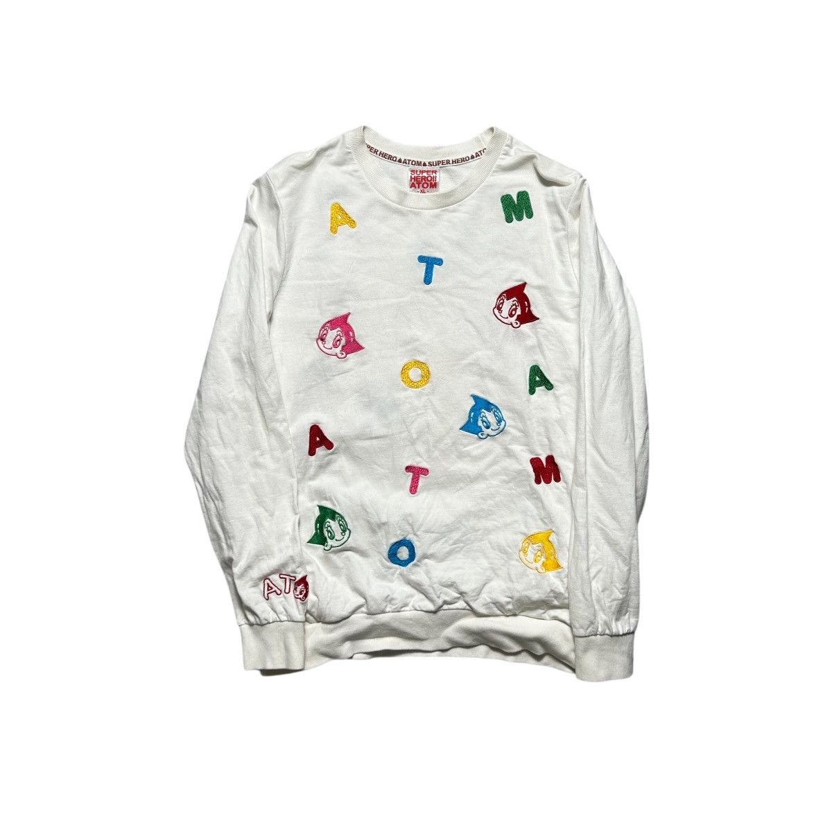 Anime Super Hero Atom Embroidery Logo Sweatshirt Size ONE SIZE - 1 Thumbnail