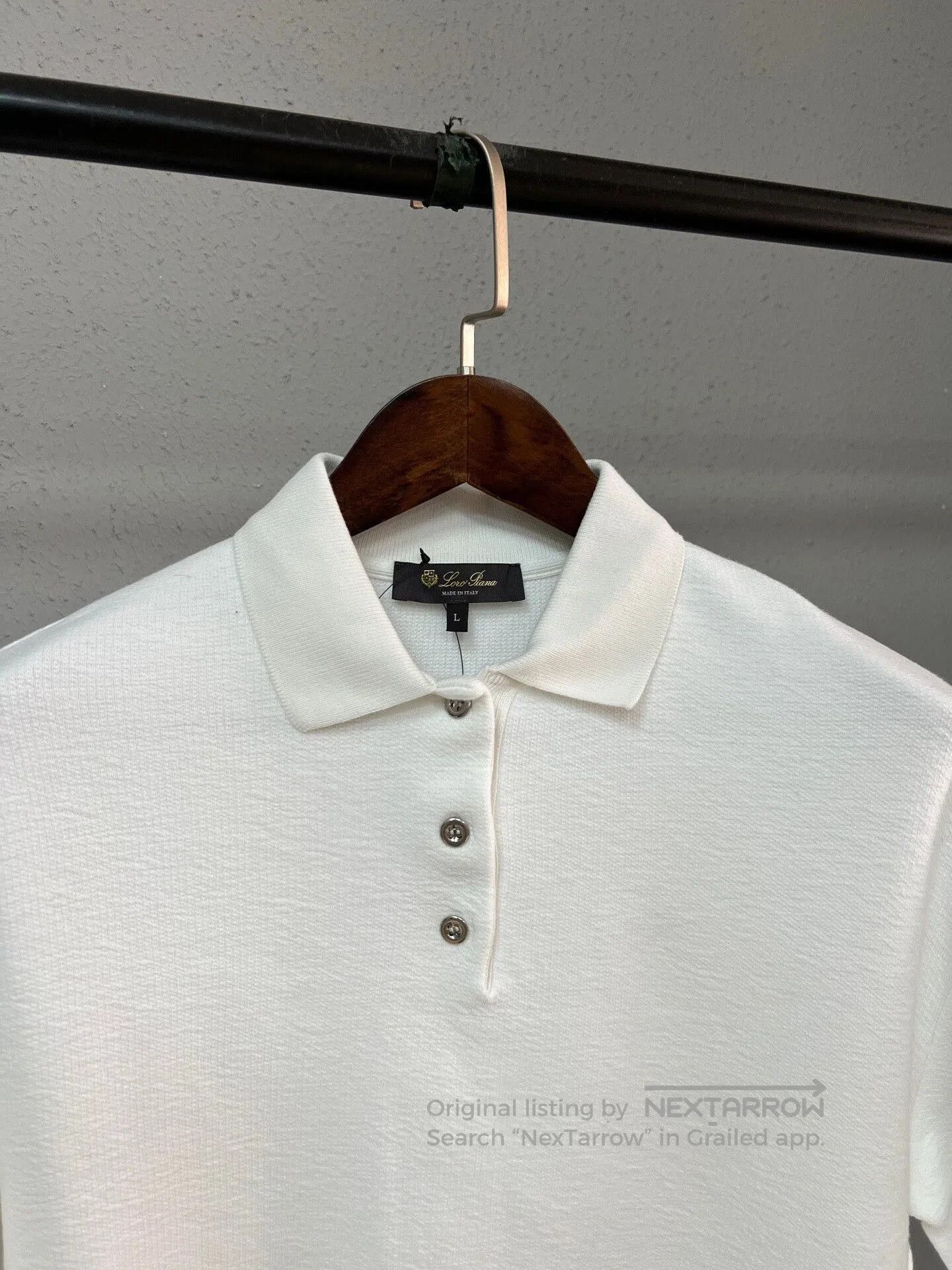 Loro Piana Loro Piana Women's White Polo Shirt. Size L / US 10 / IT 46 - 3 Thumbnail
