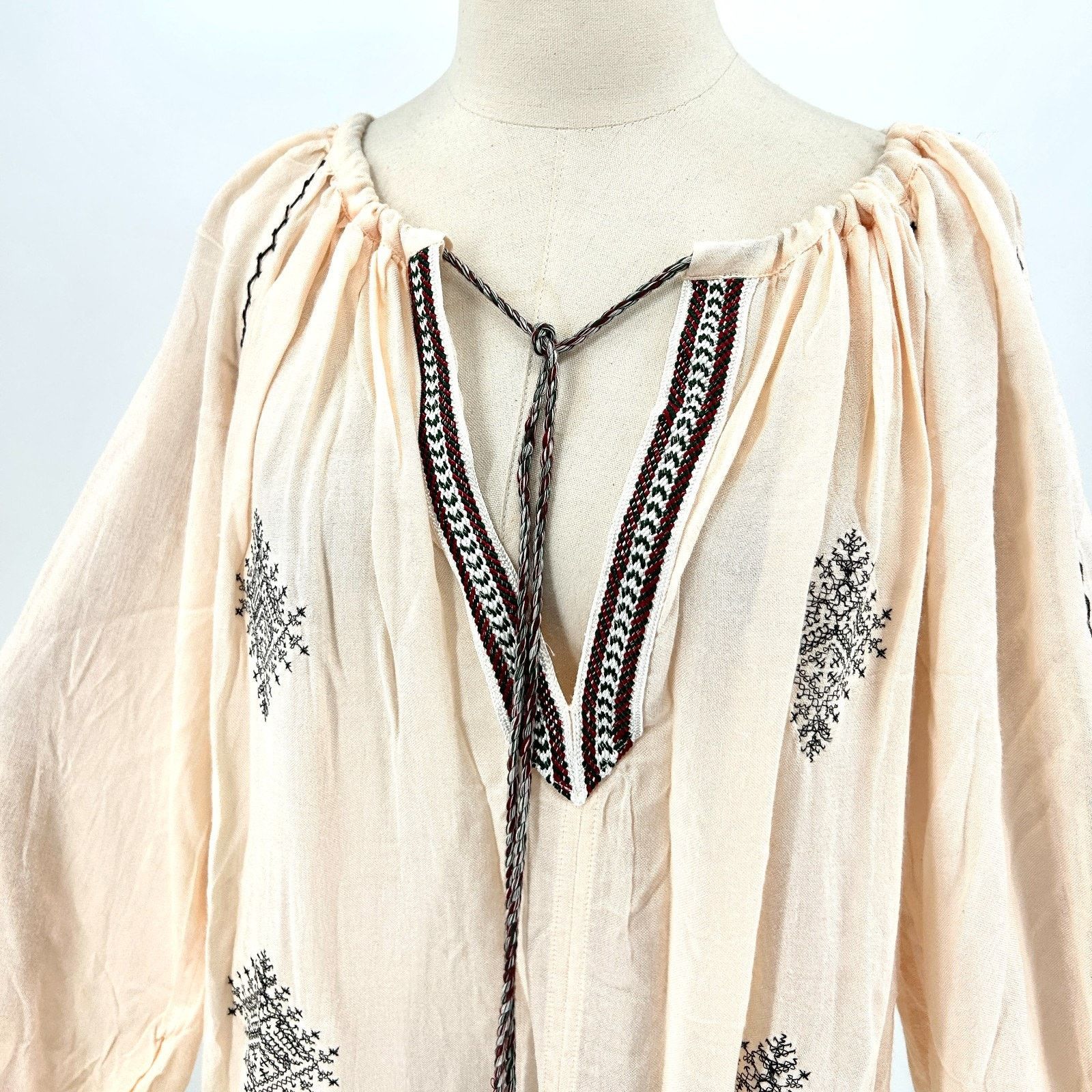 Eberjey Moroccan Pale Peach Embroidered Swim Cover Tunic Dress Size L / US 10 / IT 46 - 2 Thumbnail