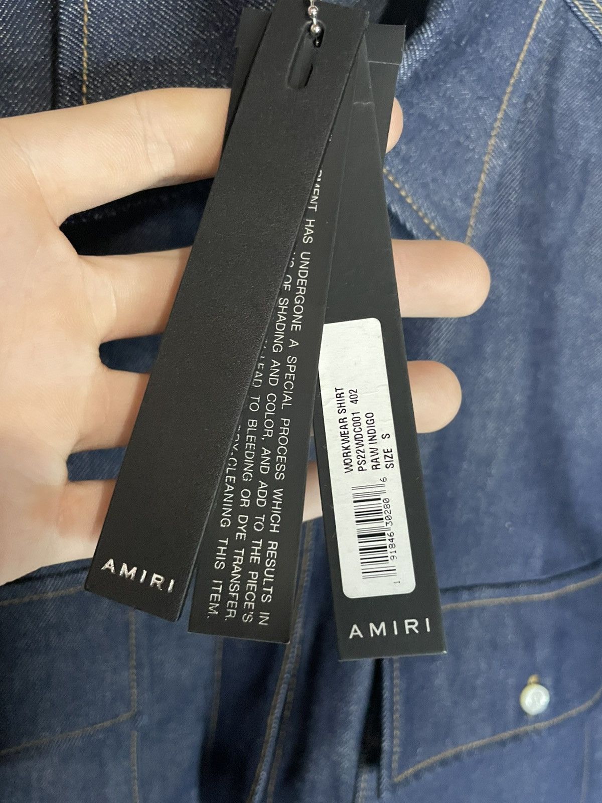 Amiri Amiri Oversized Navy Denim Workwear Jacket Baggy Button-Up Size US L / EU 52-54 / 3 - 3 Thumbnail