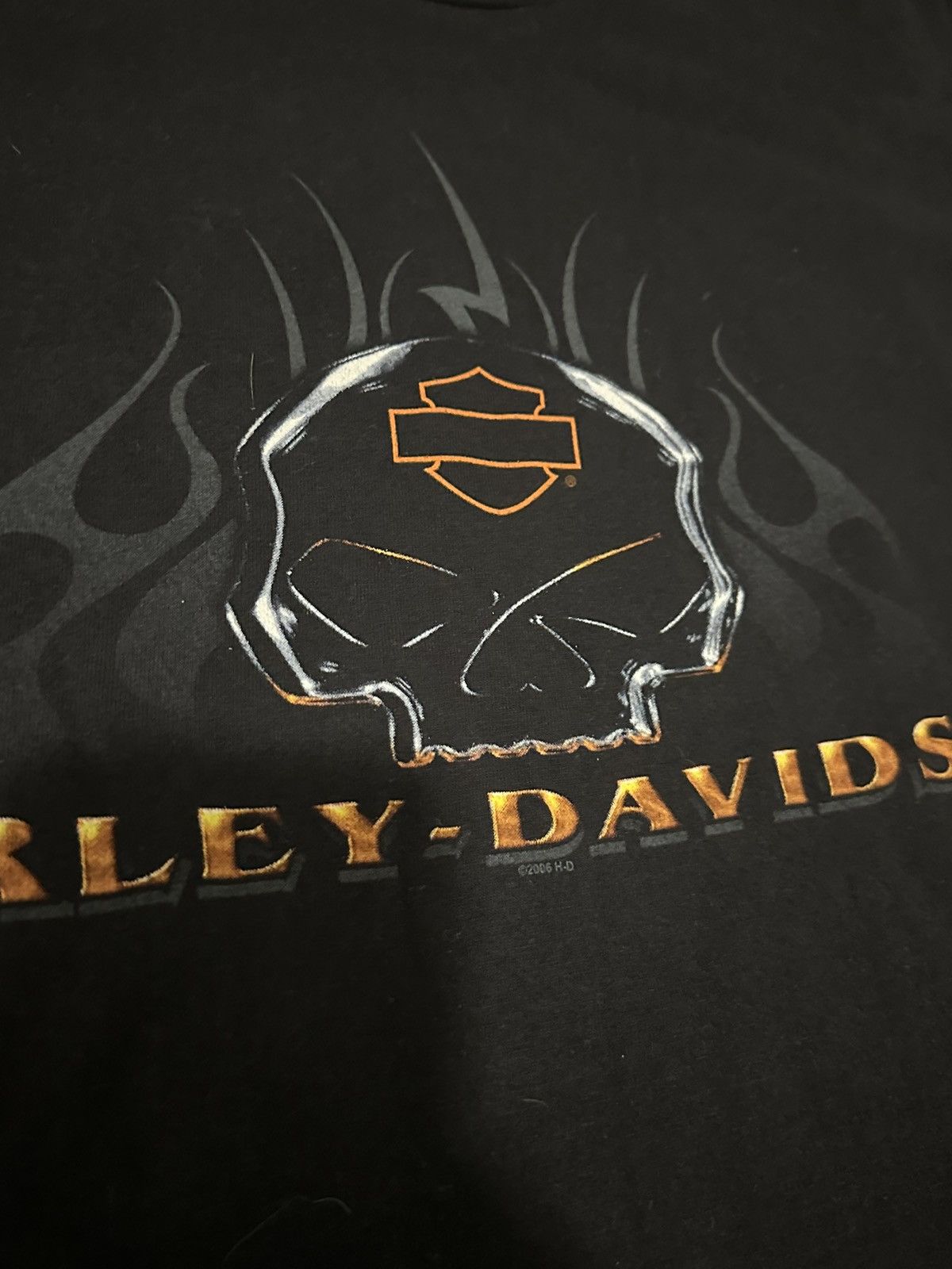Harley Davidson × Vintage Y2K Flaming skull /Gettysburg Harley Davidson tee Size US L / EU 52-54 / 3 - 4 Thumbnail
