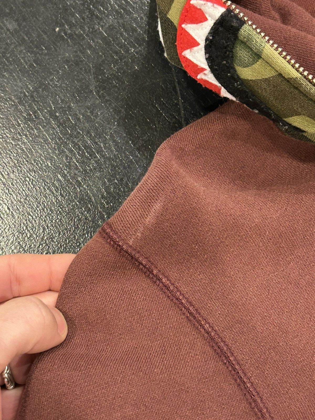 Bape Bape Shark Camo Hoodie - Maroon Size US M / EU 48-50 / 2 - 4 Thumbnail