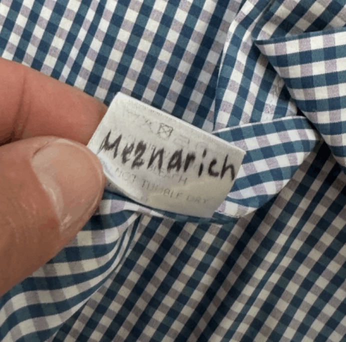 Canali Canali Mens 16/41 L Blue White Check Gingham Button Up Size US L / EU 52-54 / 3 - 8 Thumbnail