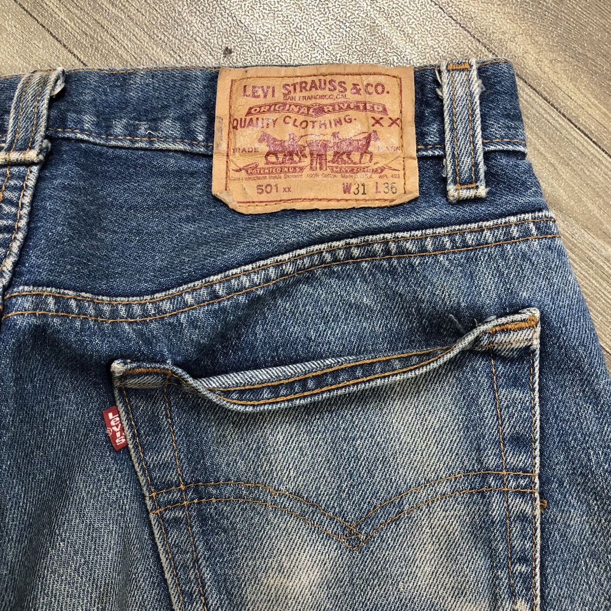 Levi's × Levi's Vintage Clothing × Vintage 🇺🇸 1990s Vintage Levis Strauss 501 #546 Faded Blue Jeans Size US 30 / EU 46 - 6 Thumbnail