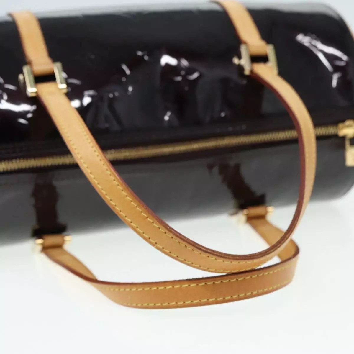 Louis Vuitton LOUIS VUITTON Monogram Vernis Bedford Hand Bag Amarante Size ONE SIZE - 7 Thumbnail