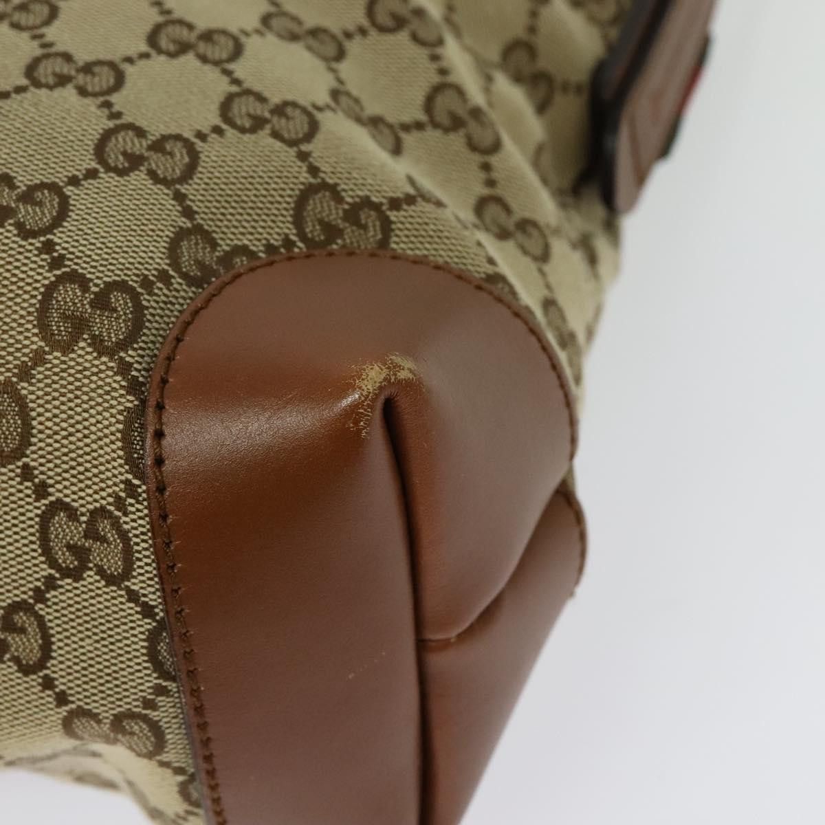 Gucci GUCCI GG Canvas Web Sherry Line Shoulder Bag Beige Gold Size ONE SIZE - 13 Thumbnail
