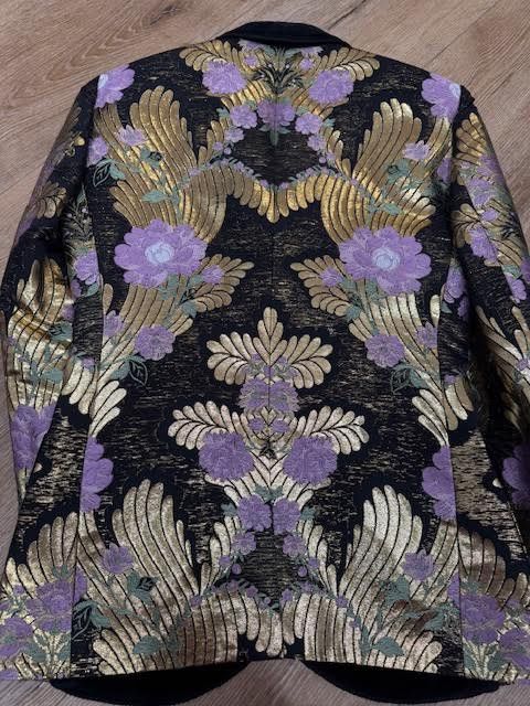 Dolce & Gabbana Dolce and Gabanna Floral Blazer with Velvet Lapel Size 48R - 12 Thumbnail