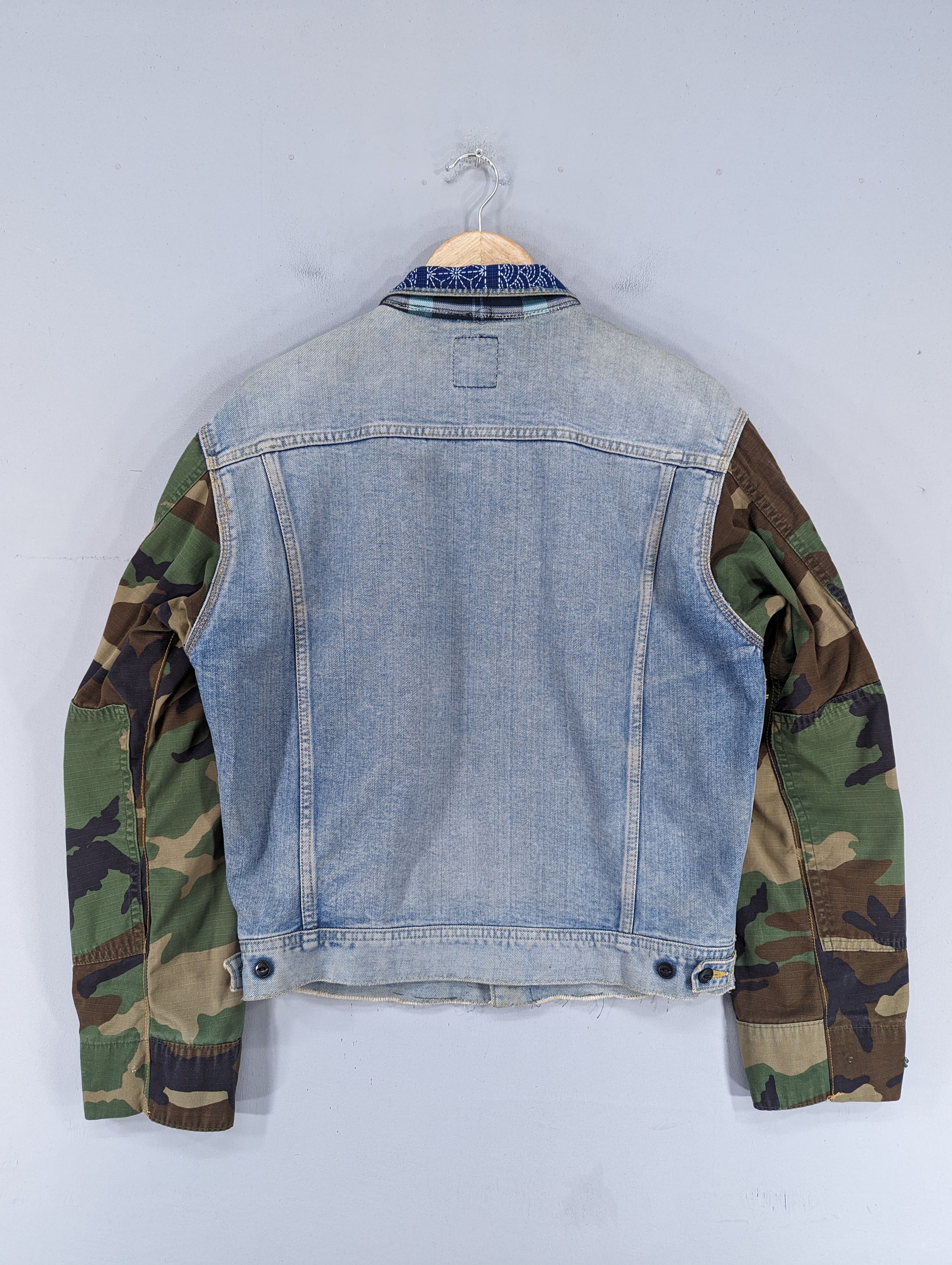 Lee 🔥1 Of 1 Custom Lee X Army Sleeve Denim Jacket Distressed Size US M / EU 48-50 / 2 - 22 Thumbnail