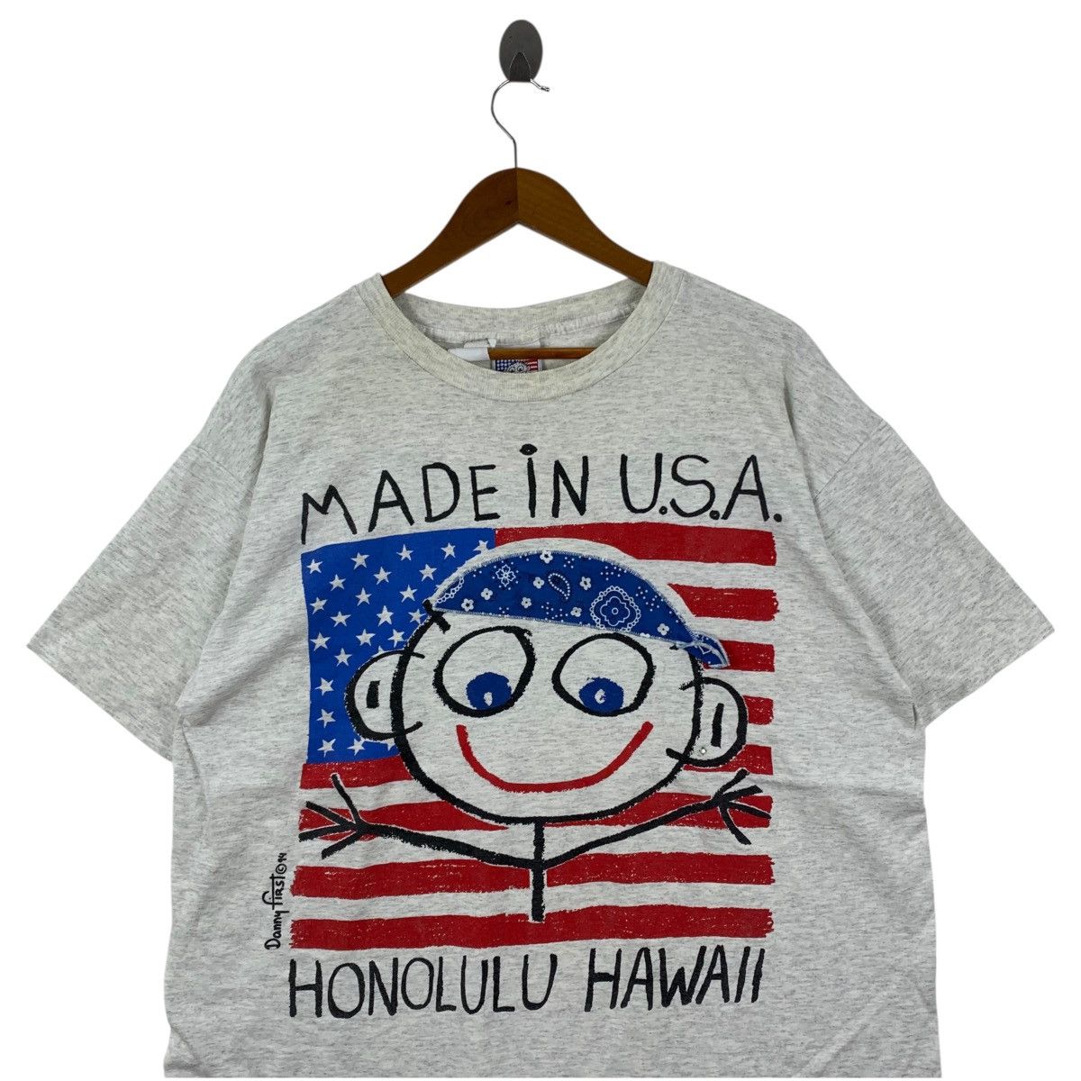 Vintage Vintage 90s DANNY FIRST Made in USA Honolulu Hawaii Tshirt Size US XL / EU 56 / 4 - 2 Thumbnail