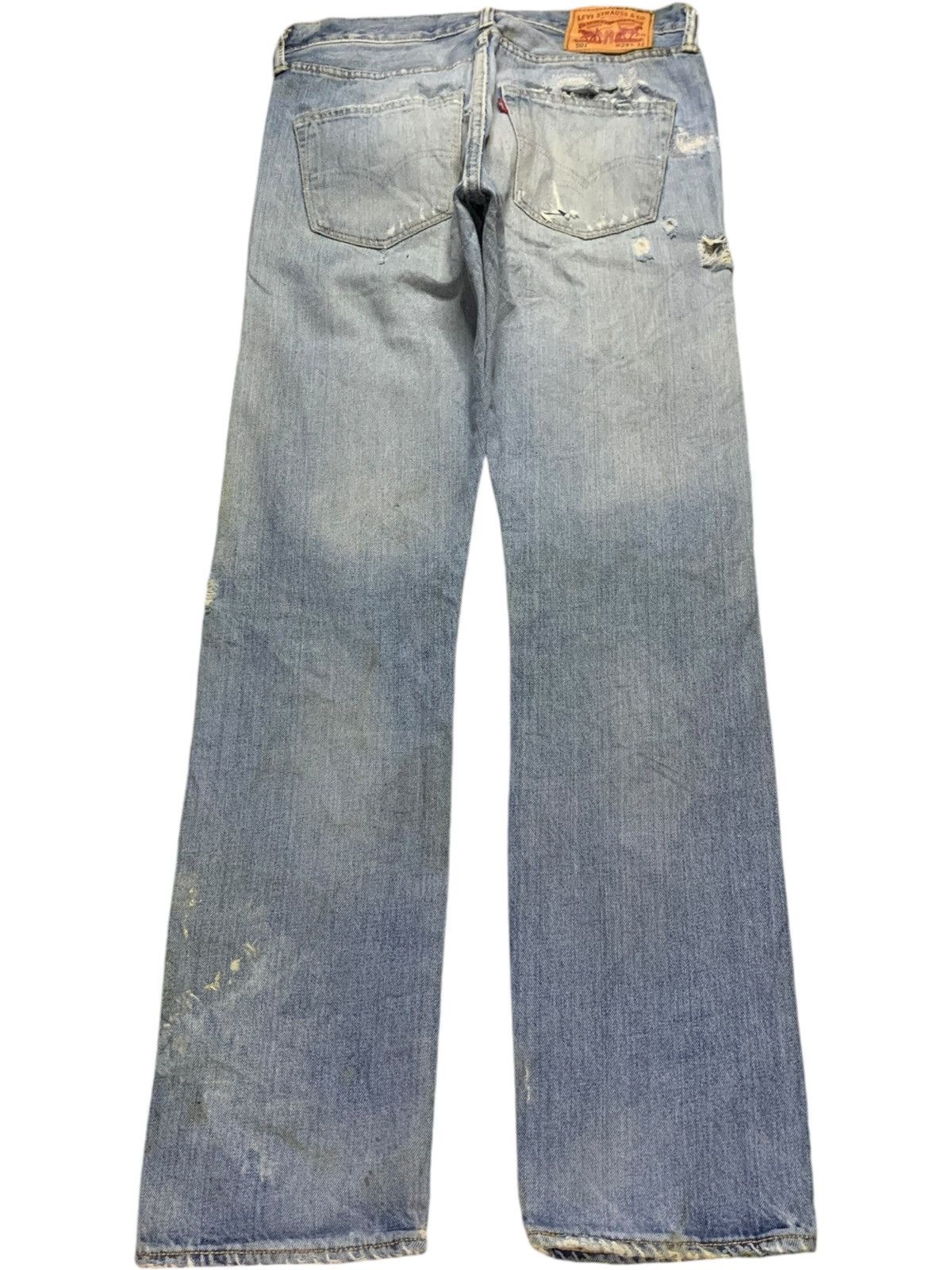 Levi's Vintage Levis 501 Mud Wash Distressed Patched Jeans Size US 31 - 2 Thumbnail