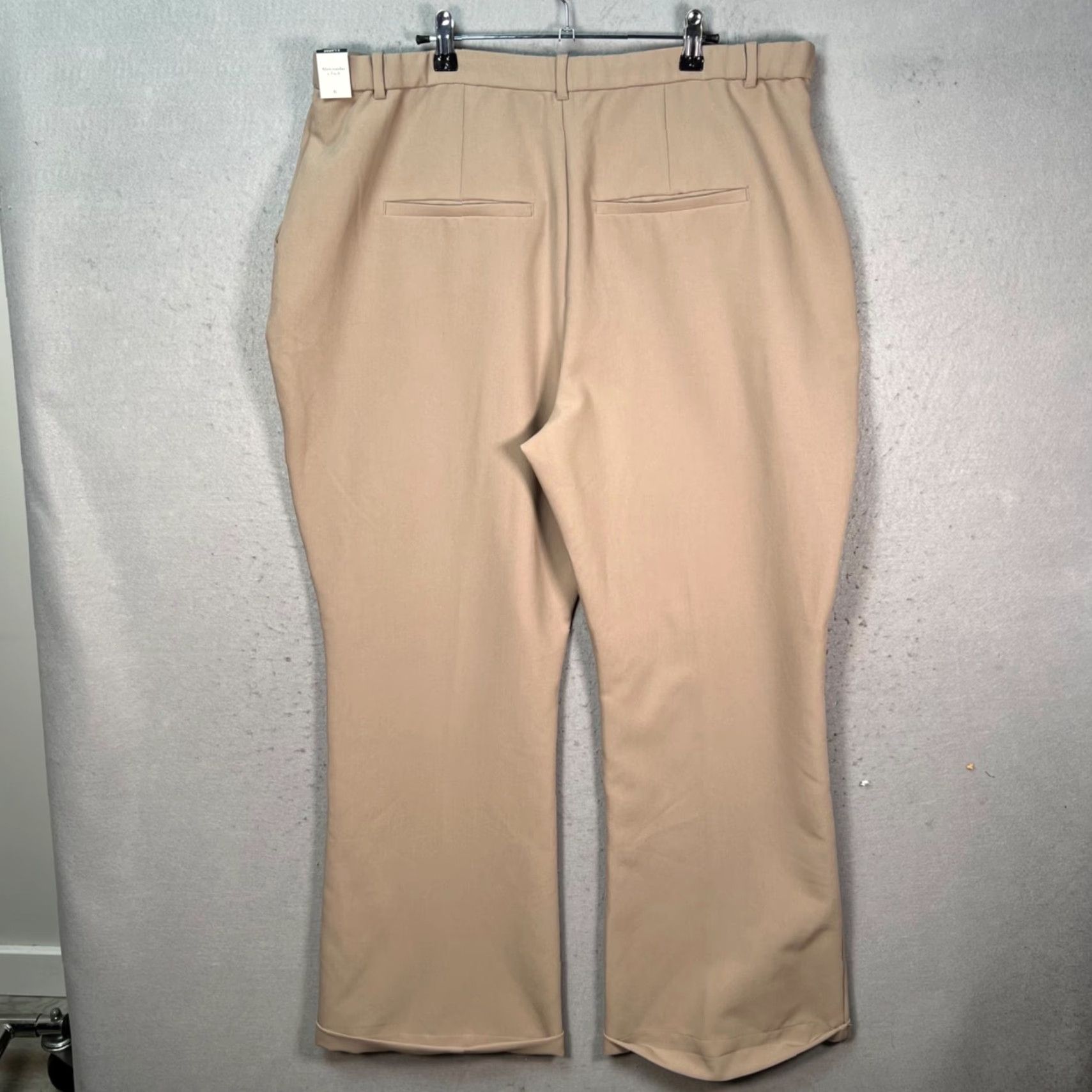 Abercrombie & Fitch Abercrombie & Fitch Womens XL Beige Pleated Wide-Leg Dress Pants New! Size 40" / US 18 - 2 Thumbnail