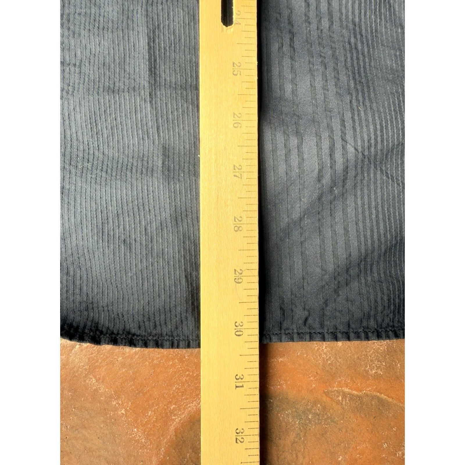 Armani ARMANI COLLEZIONI Textured Stripe Button Up Shirt Men’s M Black Size US M / EU 48-50 / 2 - 6 Thumbnail