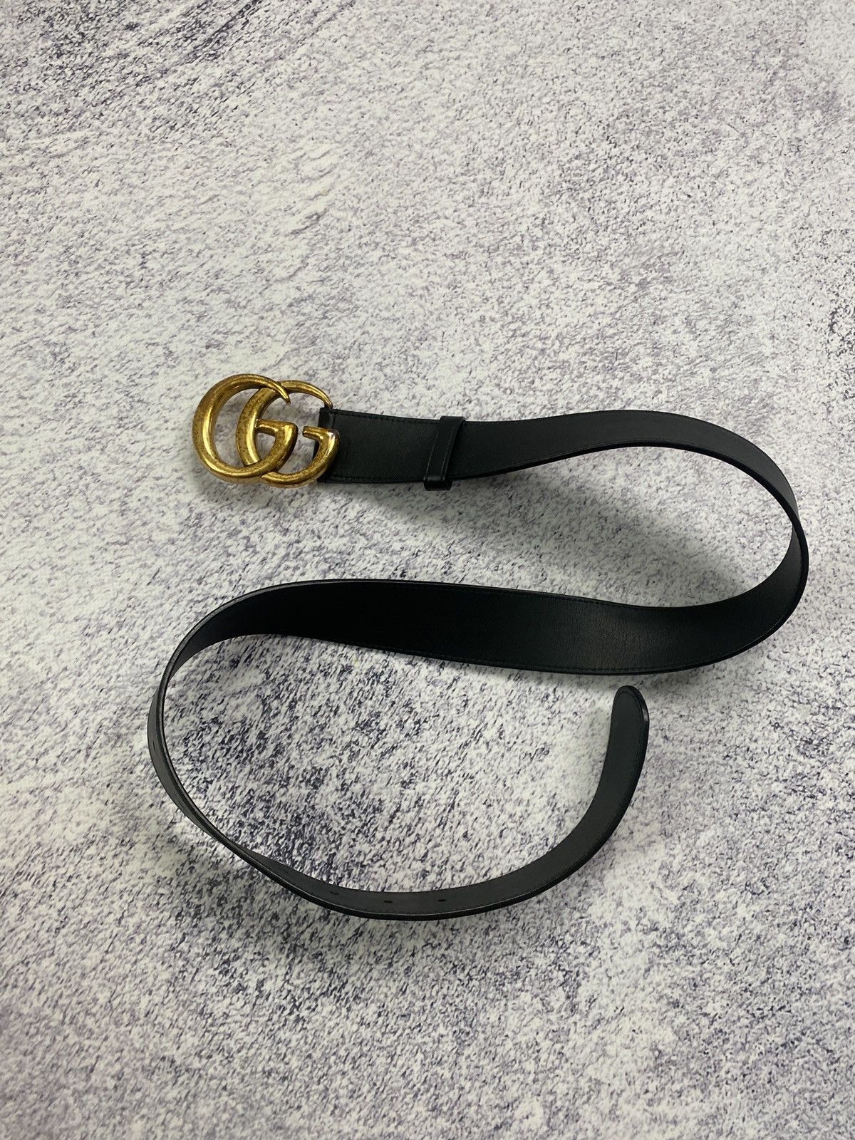 Gucci Gucci Double G Buckle Logo Leather Marmont Belt Size ONE SIZE - 2 Thumbnail
