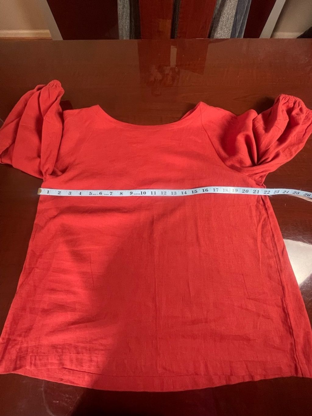 Loft LOFT Terracotta Linen Blend Balloon Sleeve Blouse L Boho Top Size L / US 10 / IT 46 - 5 Thumbnail