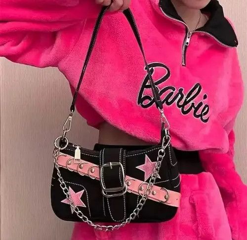 Other Harajuku Pink Star Metal Chain Women y2k Size ONE SIZE - 1 Thumbnail