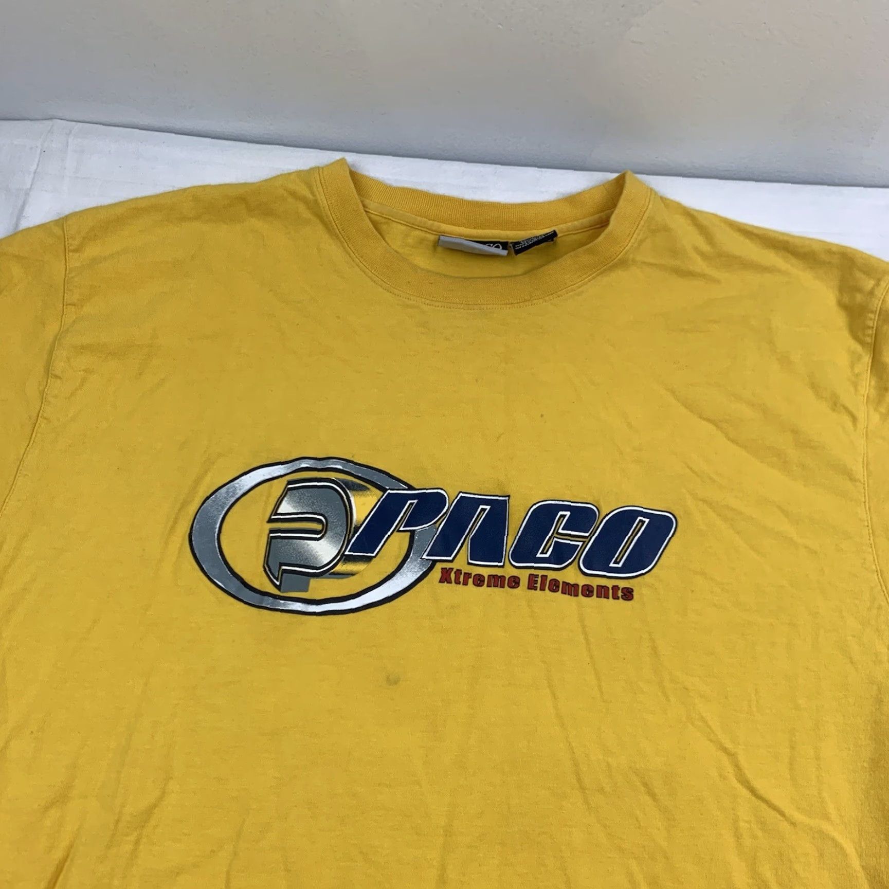 Vintage VINTAGE Paco Sport Jeans T-Shirt Men XL Yellow Grunge 90s Y2K Skater Streetwear Size US XL / EU 56 / 4 - 5 Thumbnail