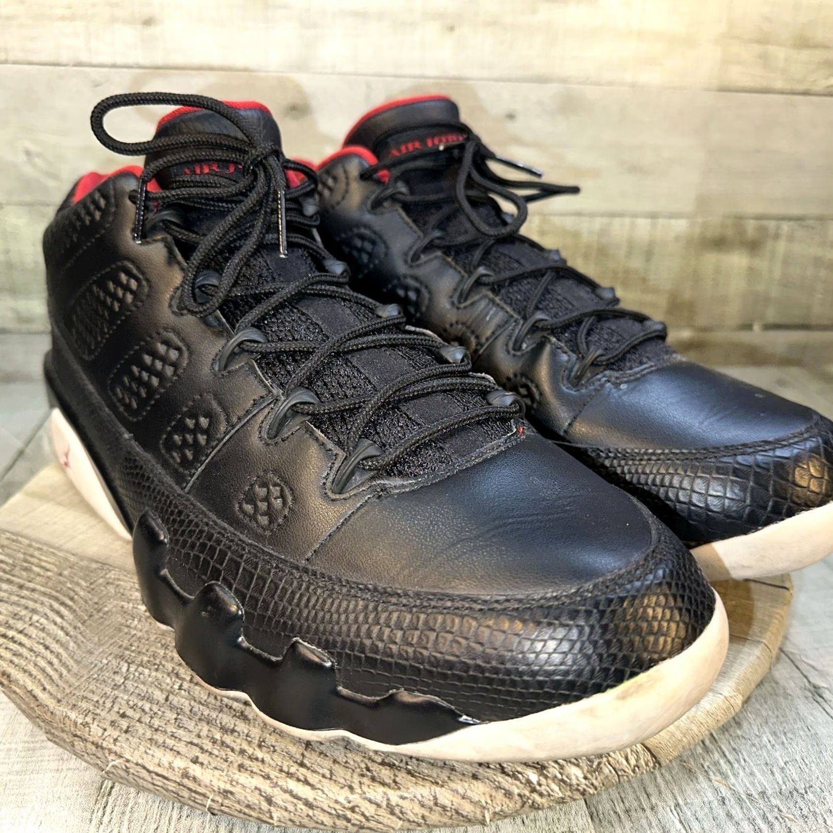 Jordan Brand Air Jordan 9 Retro Low Snakeskin - 11.5 Men's Sneaker, Black, Snakeskin Upper, 2016, 832822-001 Size US 12 / EU 45 - 2 Thumbnail