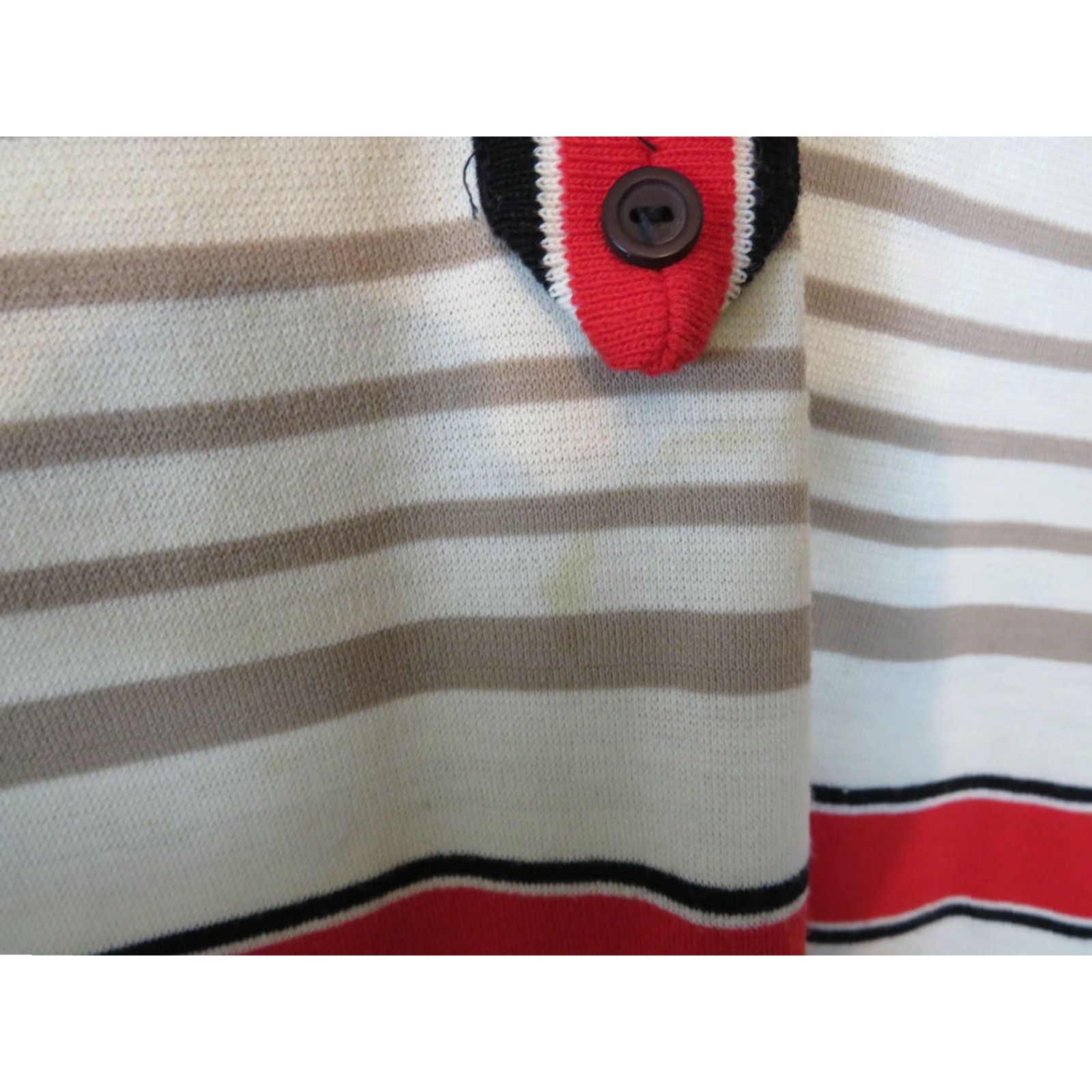 Vintage VINTAGE Aileen Shirt Ladies 10 White Red Stripe Casual 1980s Womens Size L / US 10 / IT 46 - 3 Thumbnail