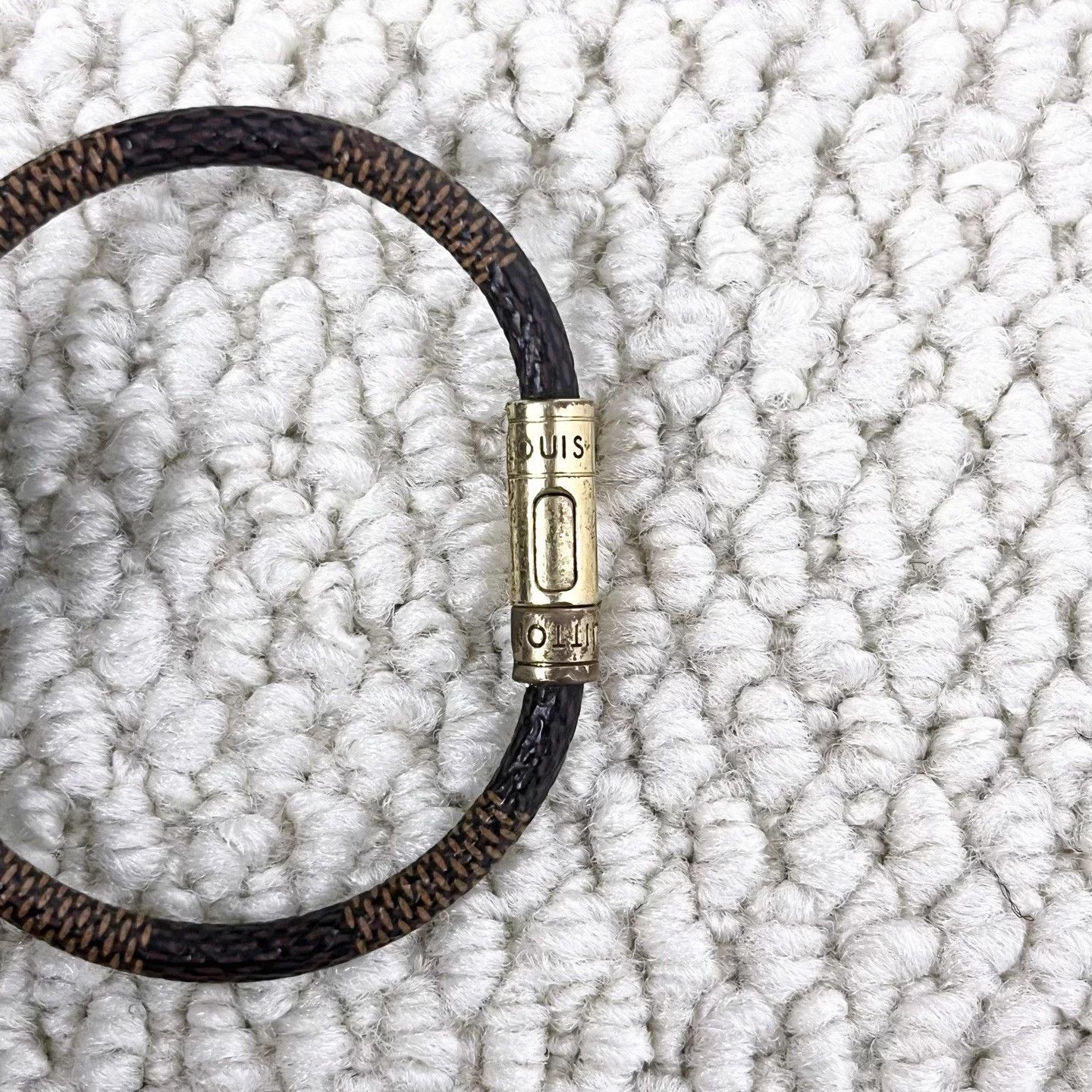 Louis Vuitton LV Keep It Logo Bracelet Damier print 19cm gold Size ONE SIZE - 2 Thumbnail