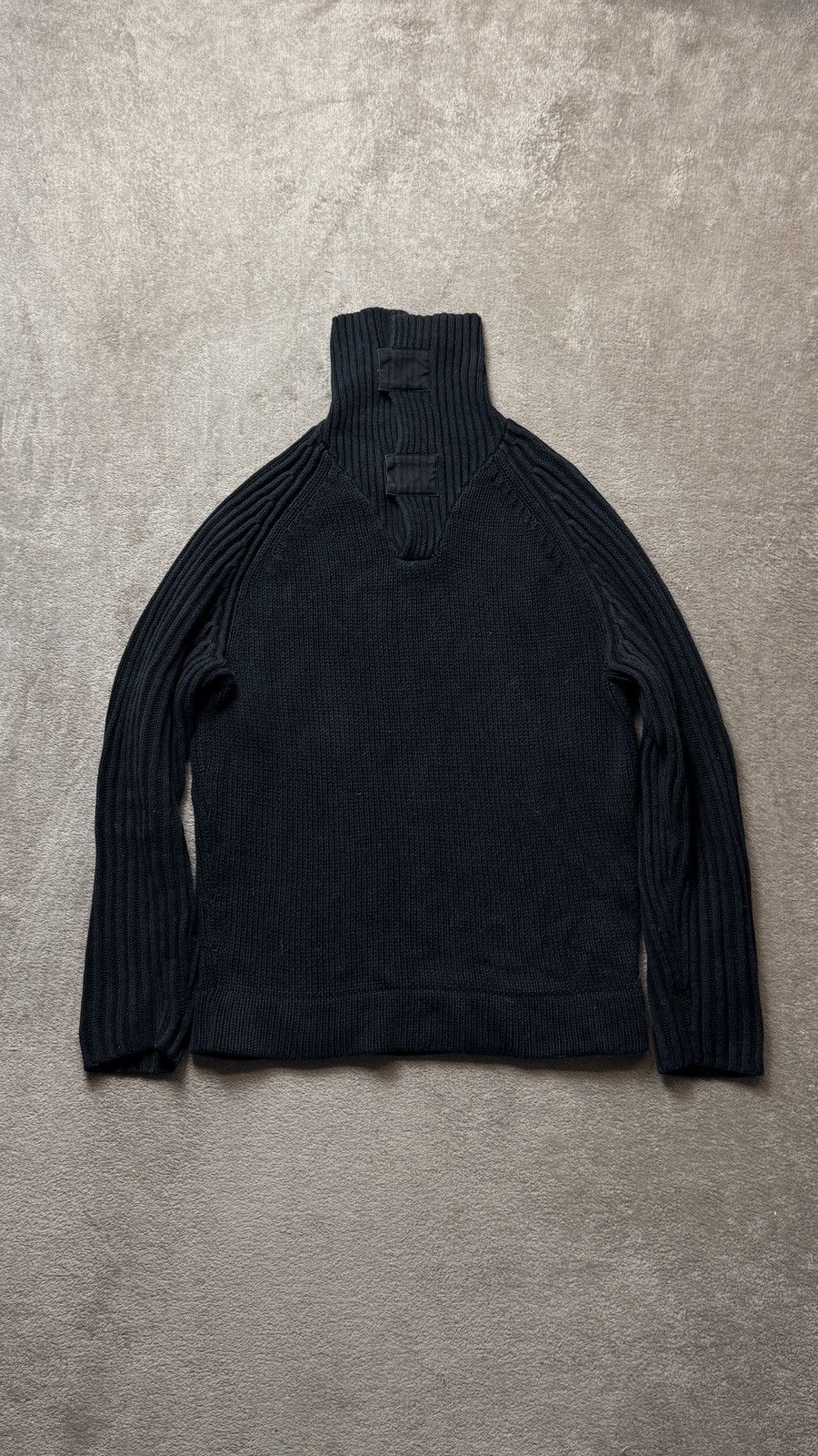 Le Grande Bleu (L.G.B.) Tommy Hilfiger vintage Y2K faded Cable Knit Sweater lgb cdg Size US L / EU 52-54 / 3 - 1 Thumbnail