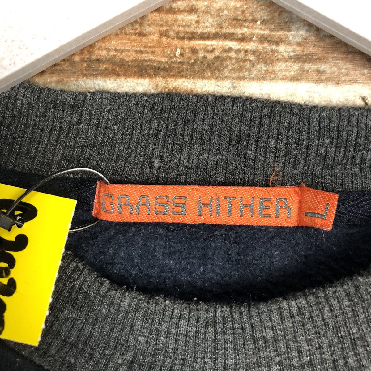 Japanese Brand Grass Hither Dark Blue Sweatshirt #A2035 Size US L / EU 52-54 / 3 - 11 Thumbnail