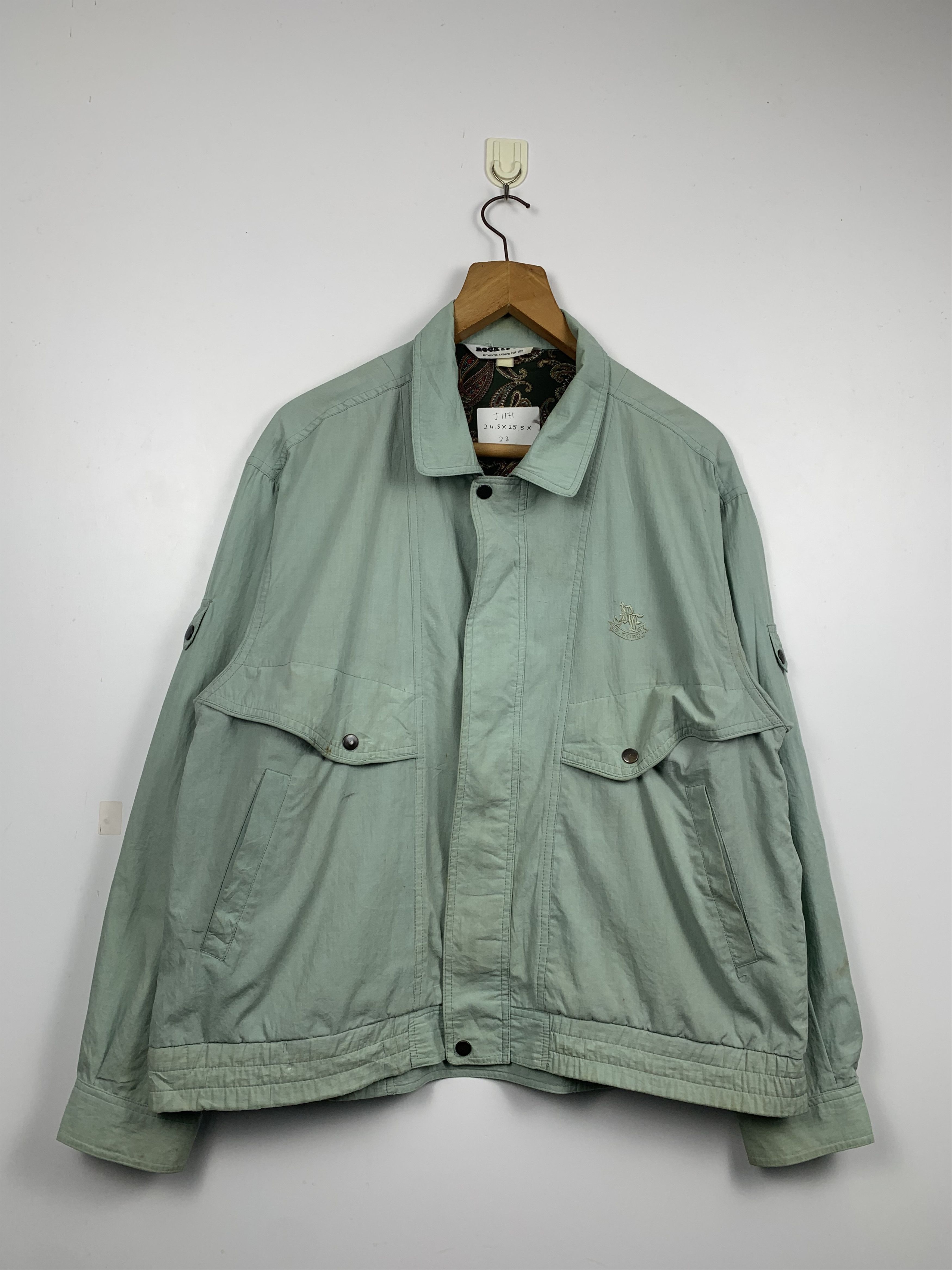 Vintage Japanese Brand Paisley Lined Denim Jacket J1171
