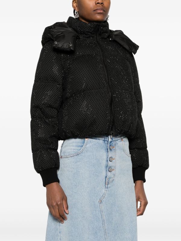 Alice + Olivia alice + olivia Robena crystal-embellished puffer jacket Size S / US 4 / IT 40 - 3 Thumbnail