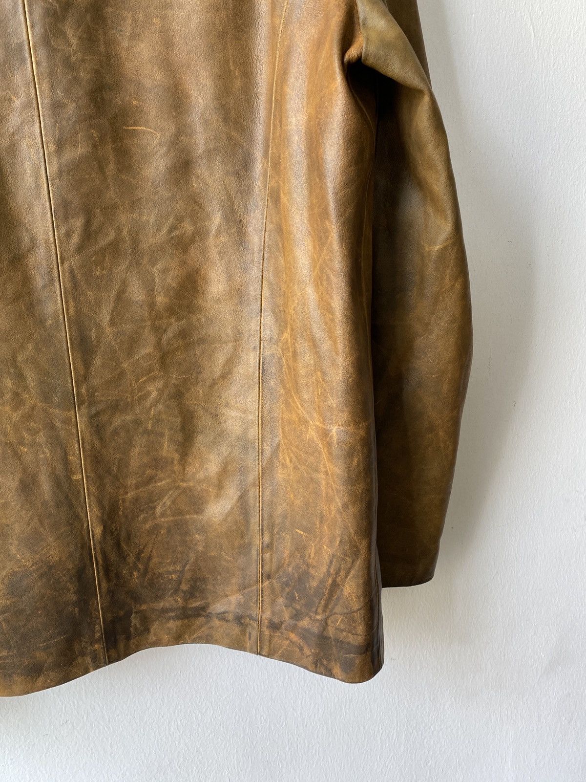 Vera Pelle Vintage Vera Pelle Lorenz Leather Firenze Patina Jacket Size US L / EU 52-54 / 3 - 12 Thumbnail